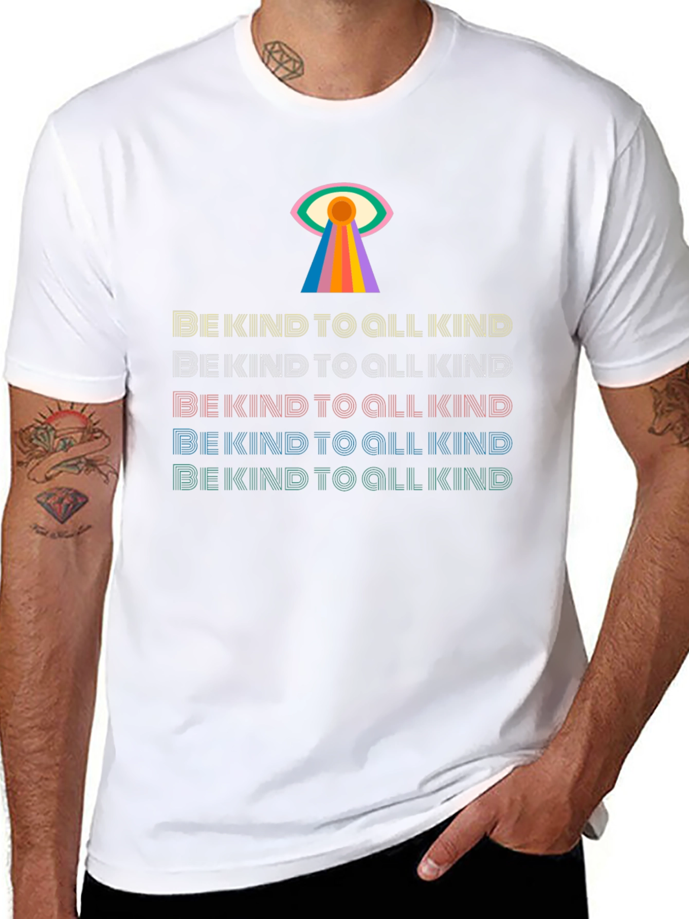 Be Kind Rainbow Graphic Tee