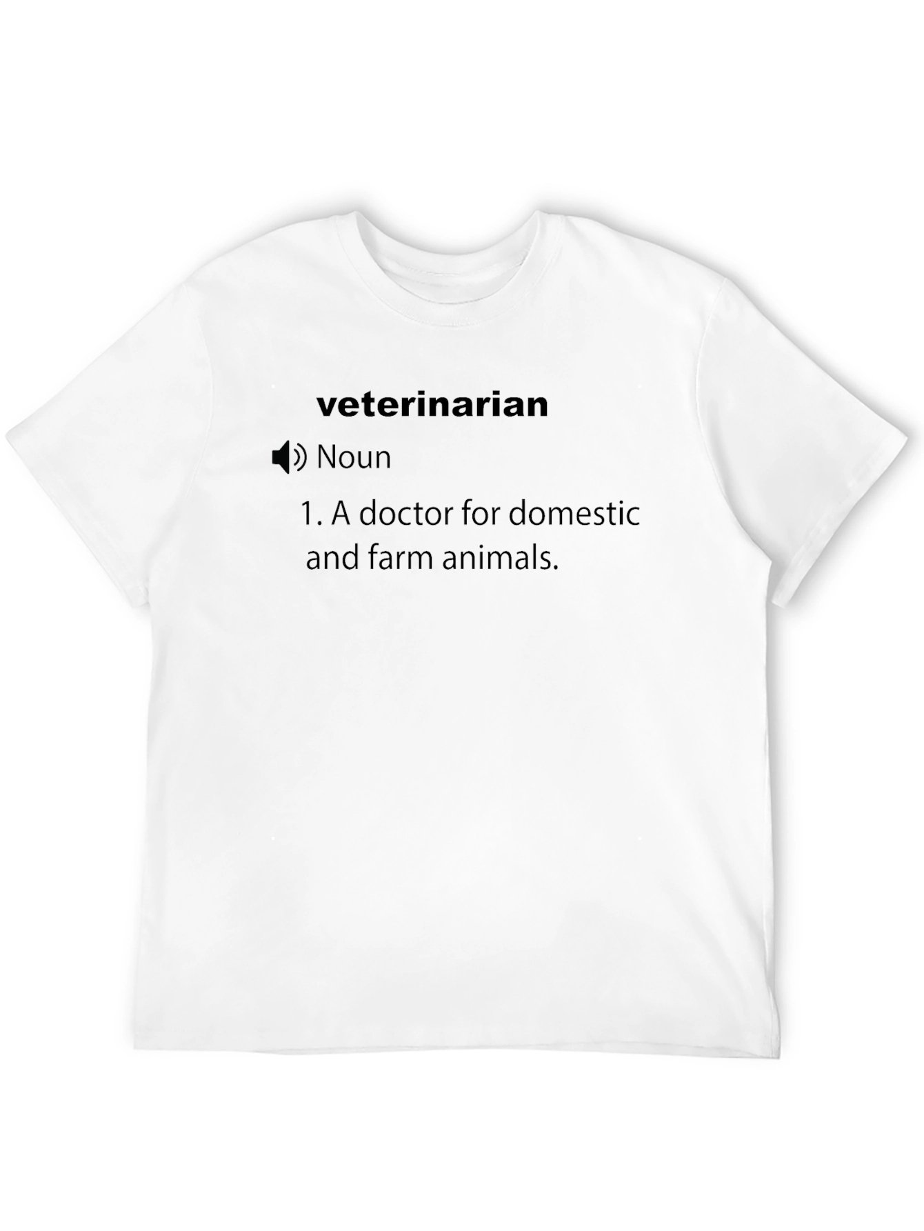 Veterinarian Definition T-Shirt - Black Cotton Tee