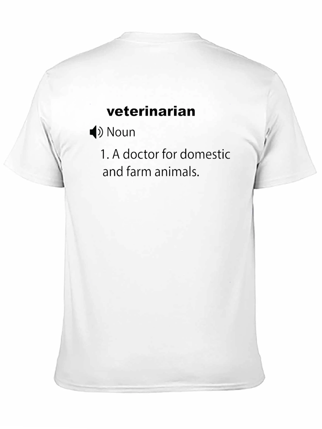 Veterinarian Definition T-Shirt - Black Cotton Tee
