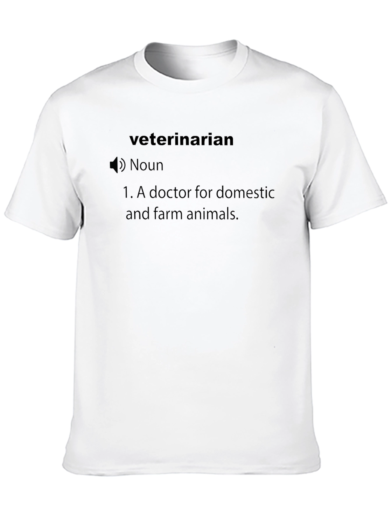 Veterinarian Definition T-Shirt - Black Cotton Tee