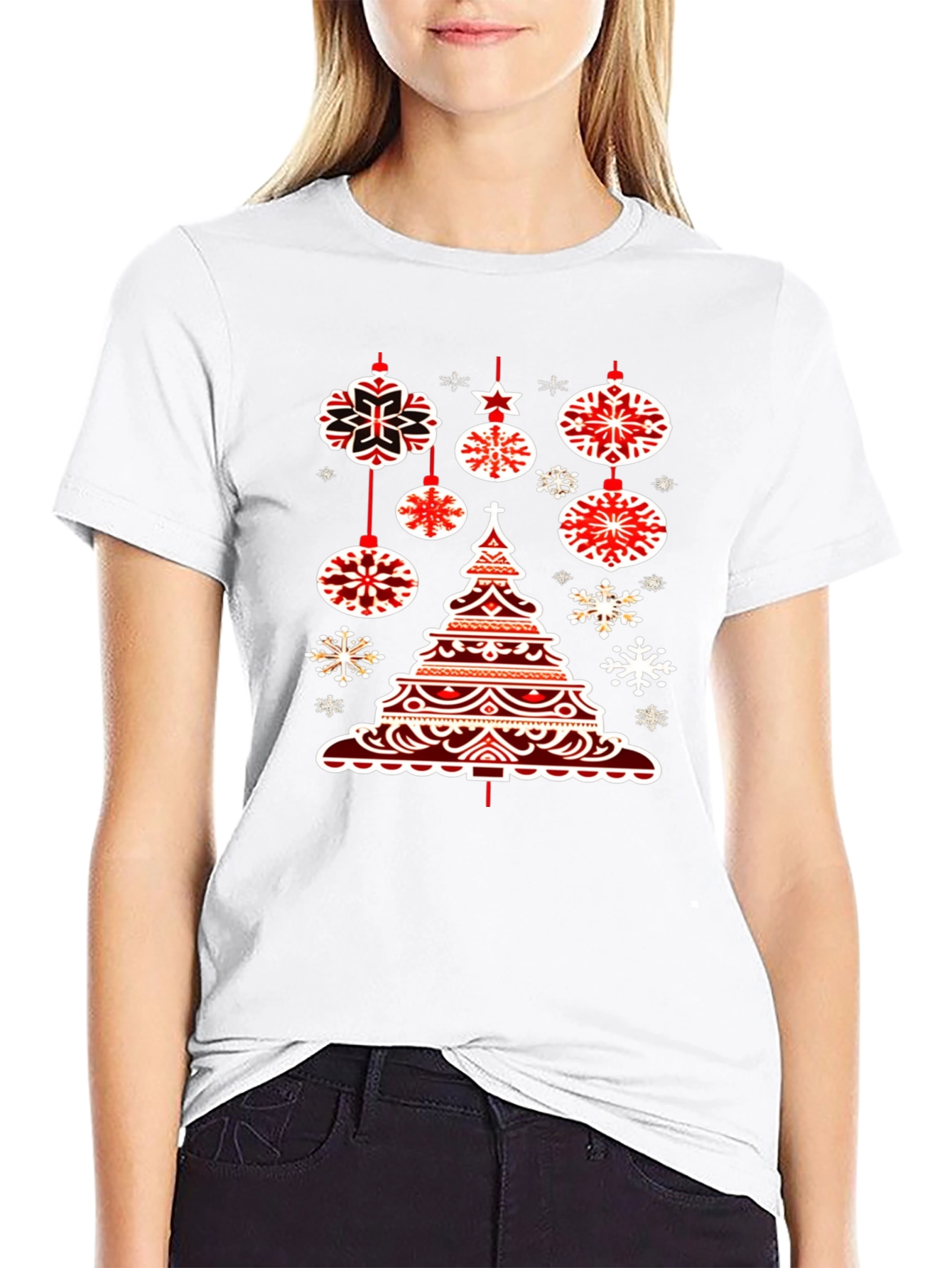 Festive Holiday Tree Graphic T-Shirt