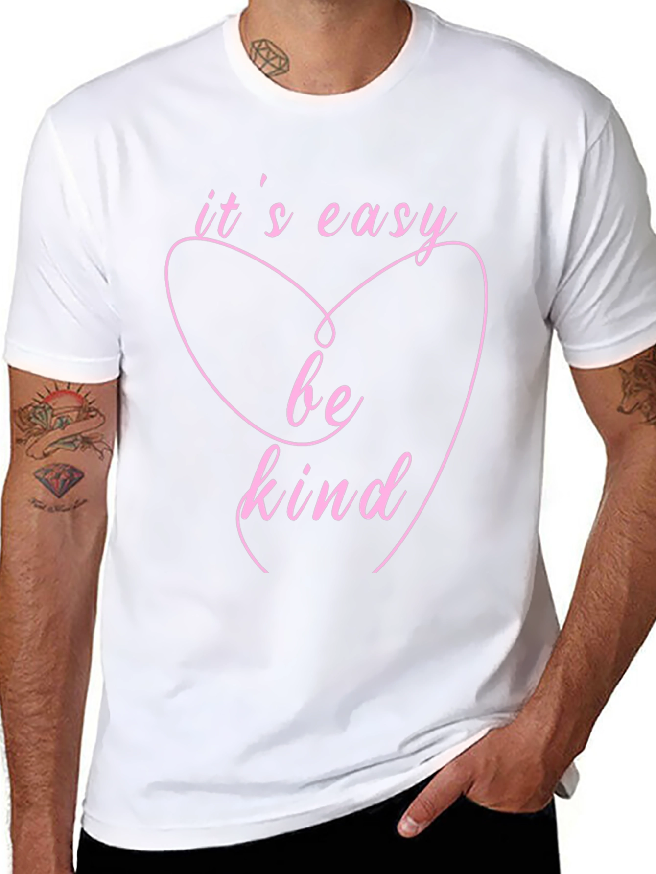 Its Easy Be Kind T-Shirt - Heart Design