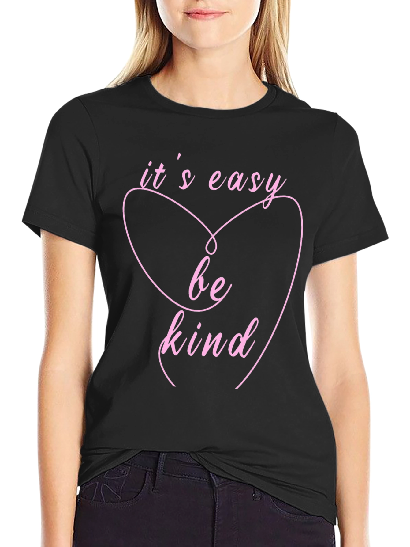 Its Easy Be Kind T-Shirt - Heart Design