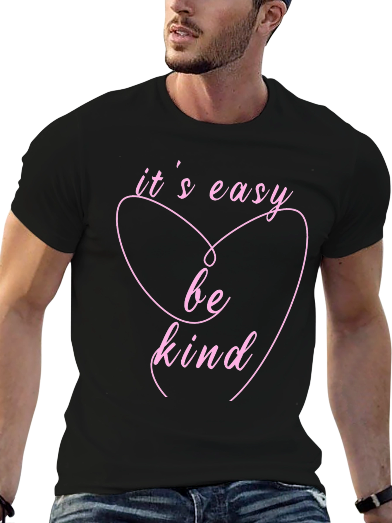Its Easy Be Kind T-Shirt - Heart Design