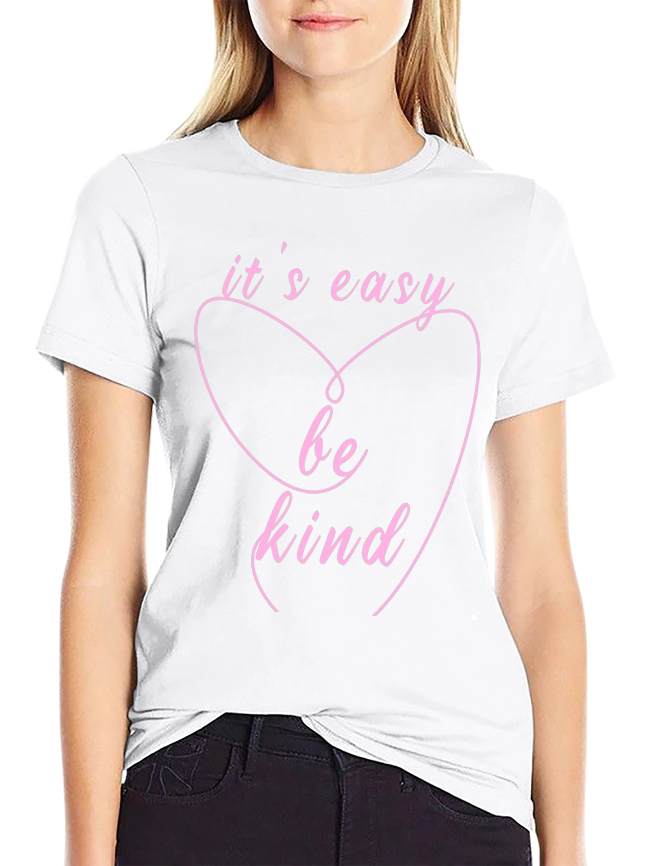Its Easy Be Kind T-Shirt - Heart Design
