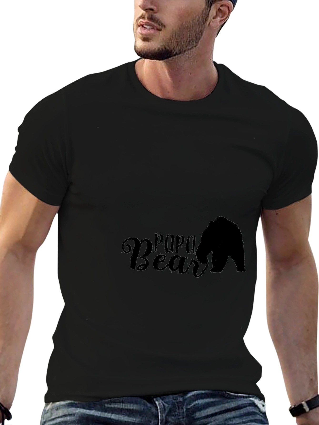 Papa Bear Black T-Shirt