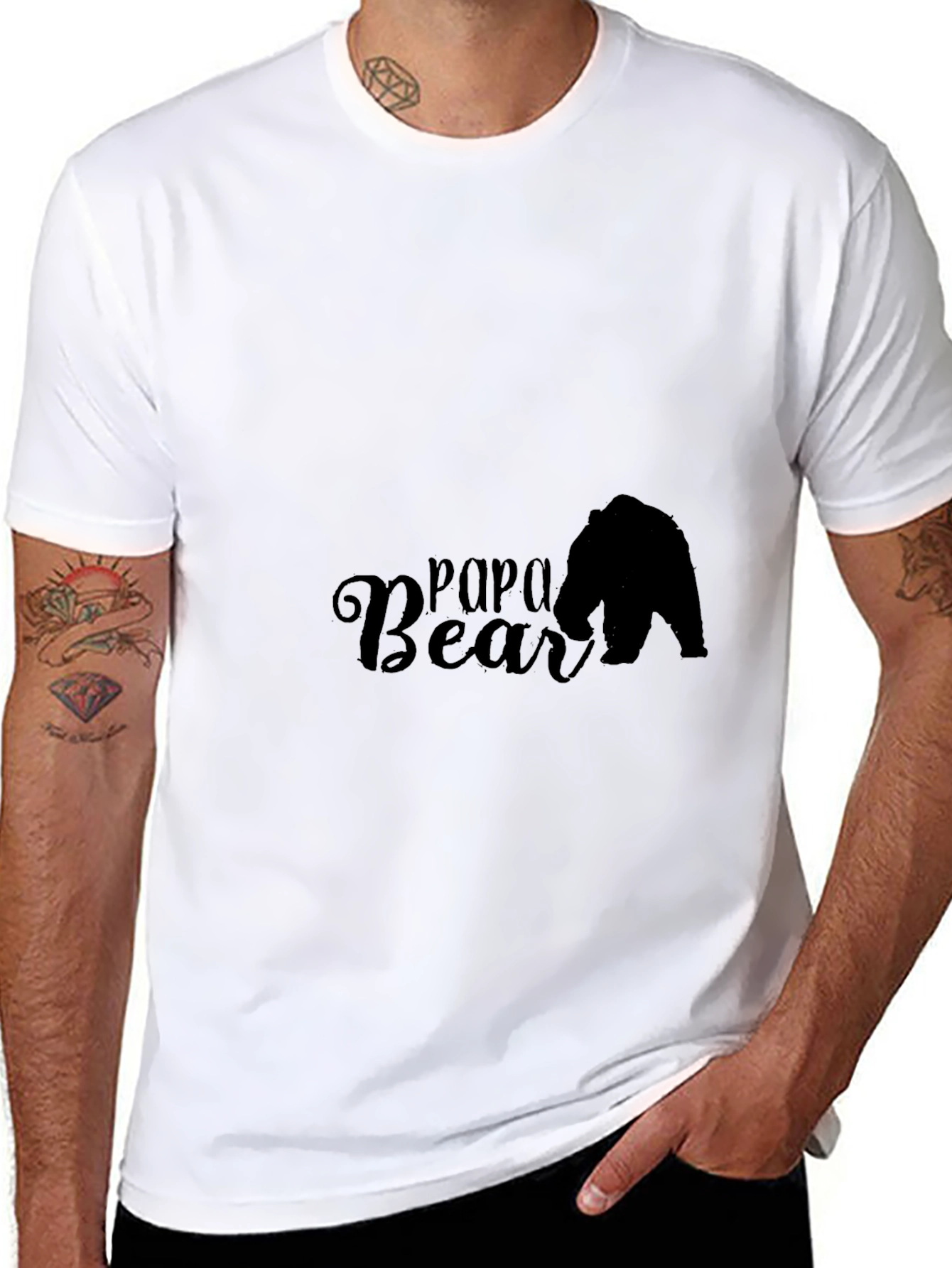 Papa Bear Black T-Shirt