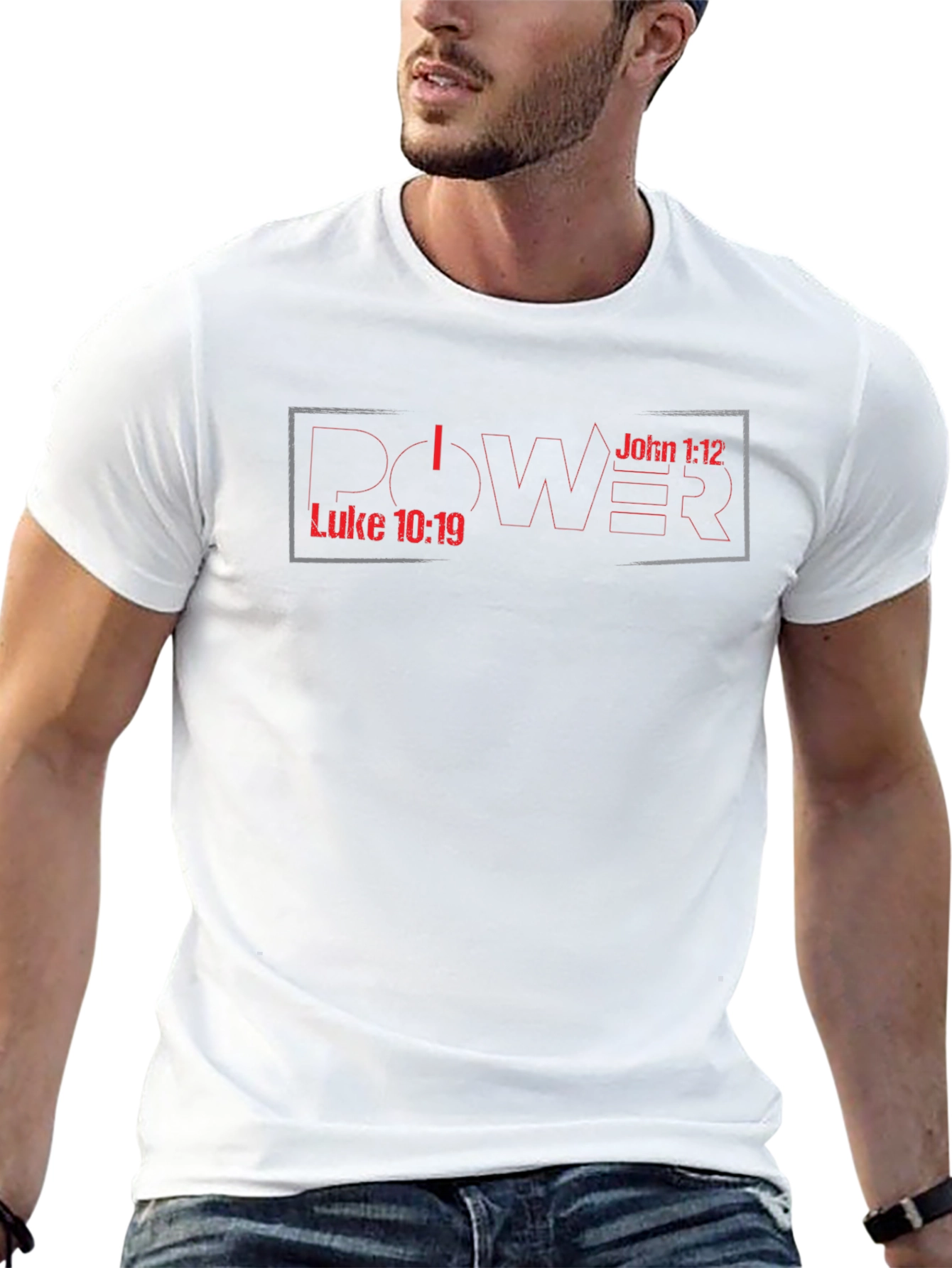 Power Bible Verse T-Shirt - Luke 10:19 John 1:12