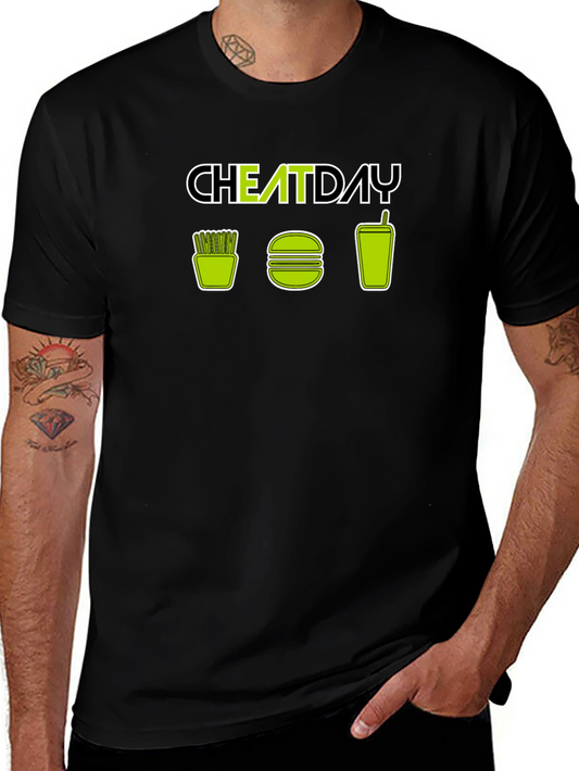 Cheat Day T-Shirt - Fries Burger Soda Design