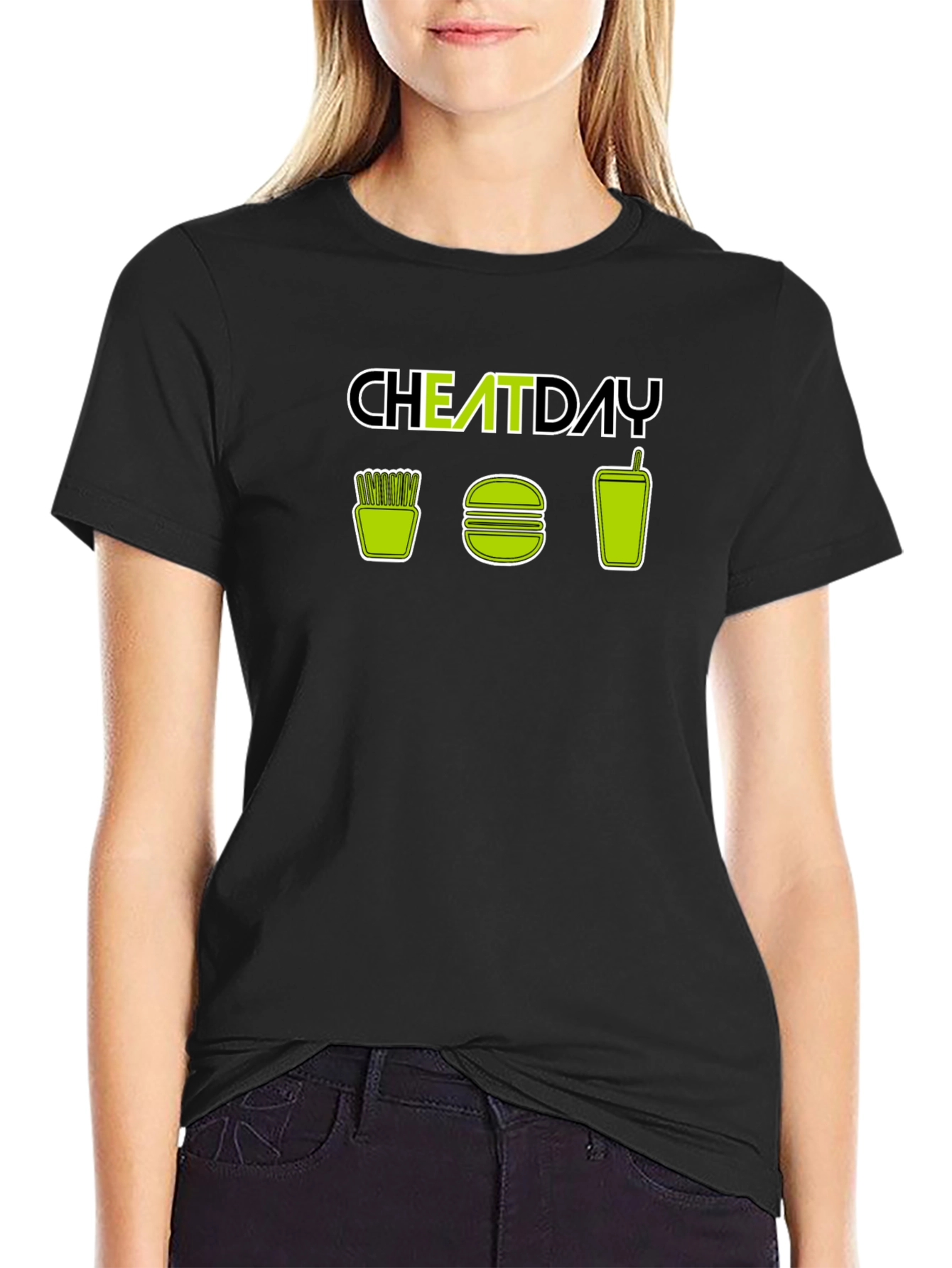 Cheat Day T-Shirt - Fries Burger Soda Design