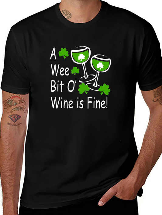 St. Patricks Day Wine Graphic T-Shirt