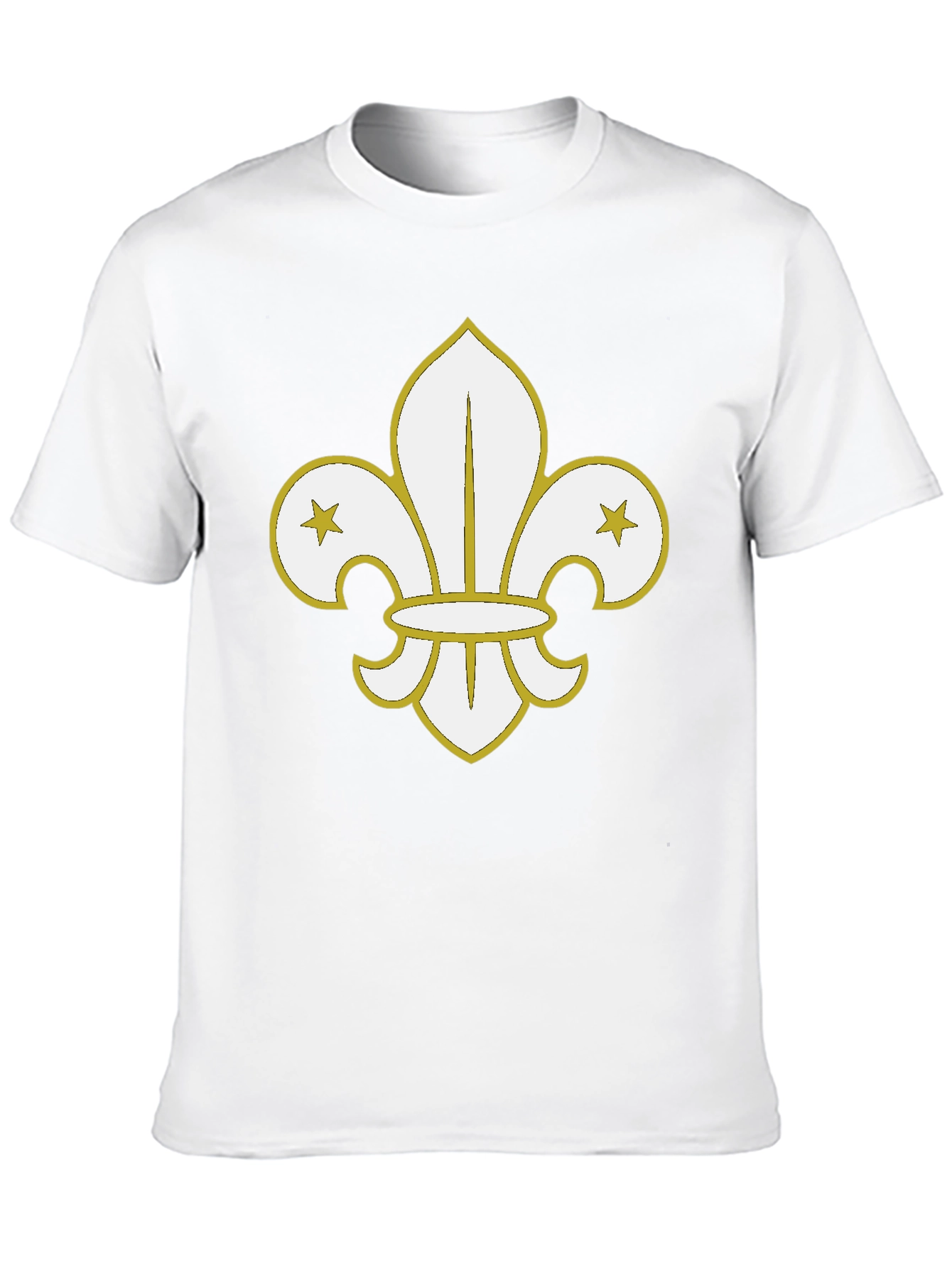 Black T-Shirt with Fleur-de-Lis Graphic