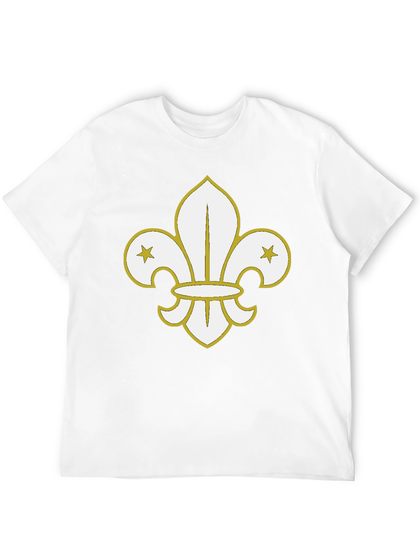 Black T-Shirt with Fleur-de-Lis Graphic