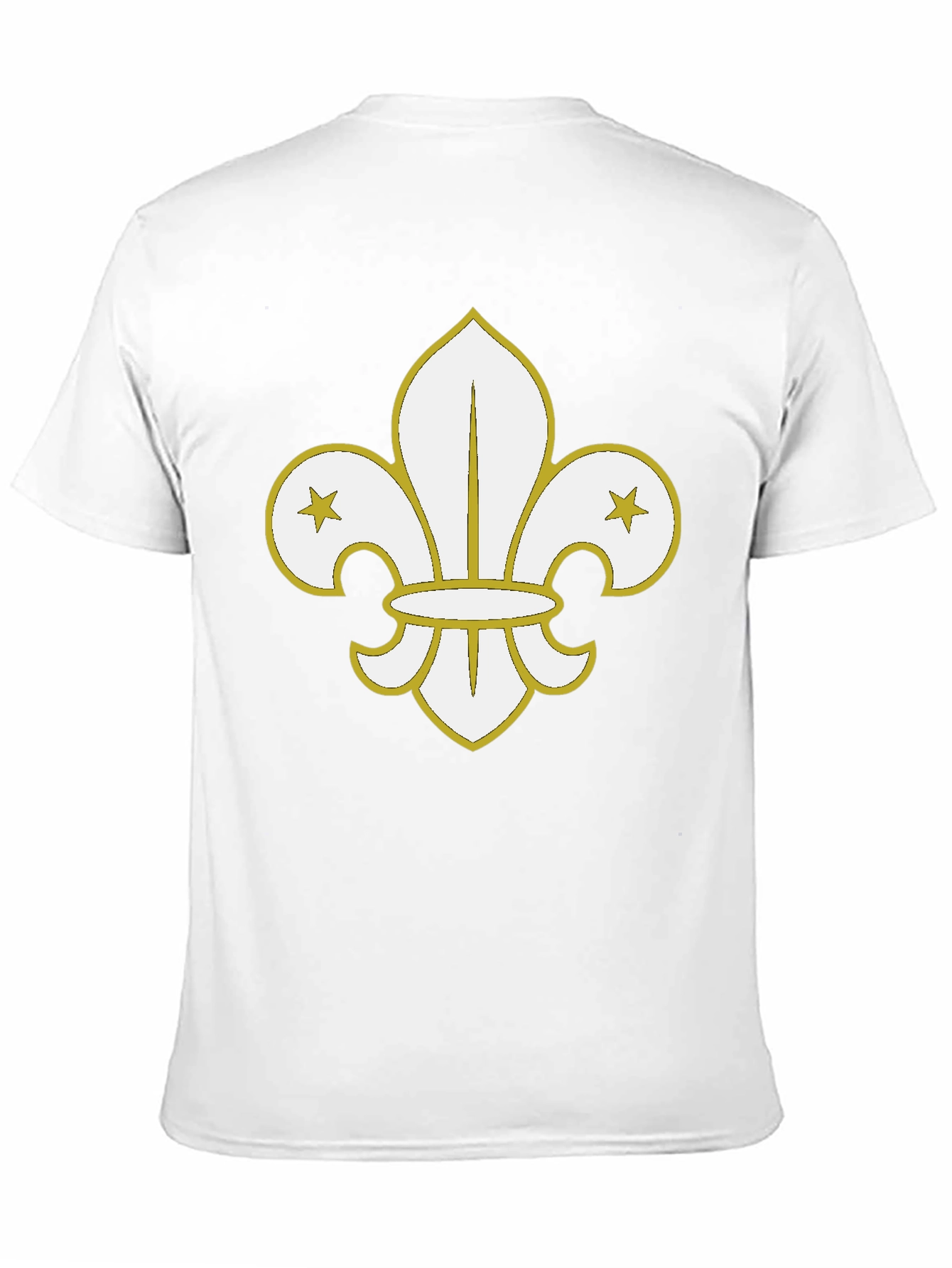Black T-Shirt with Fleur-de-Lis Graphic