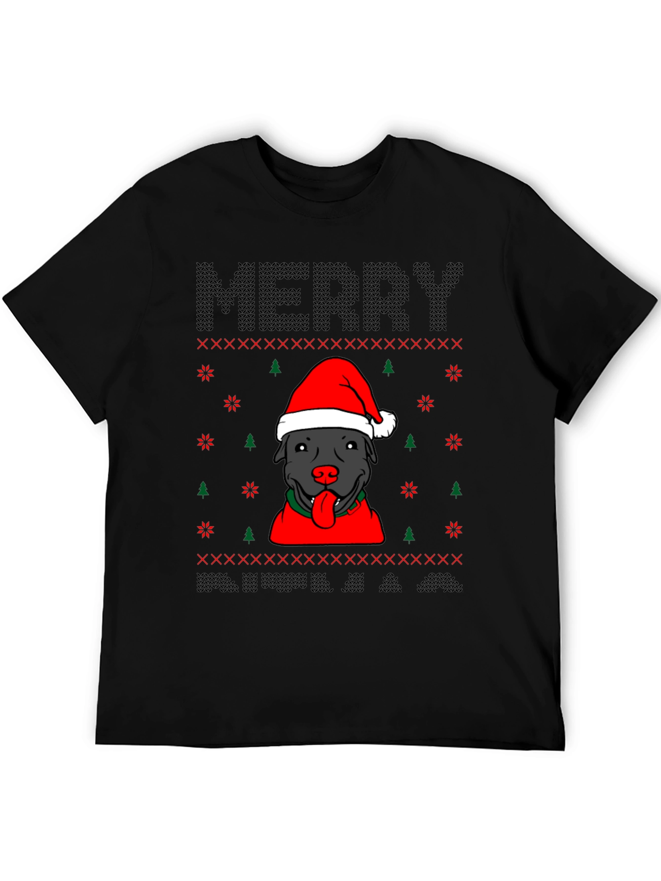 Merry Pitbull Christmas T-Shirt