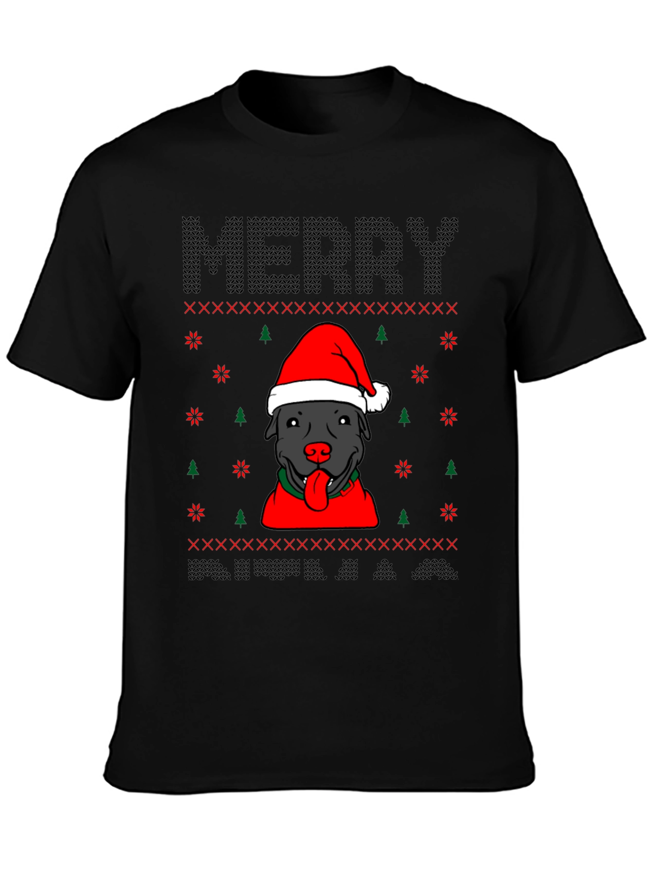 Merry Pitbull Christmas T-Shirt