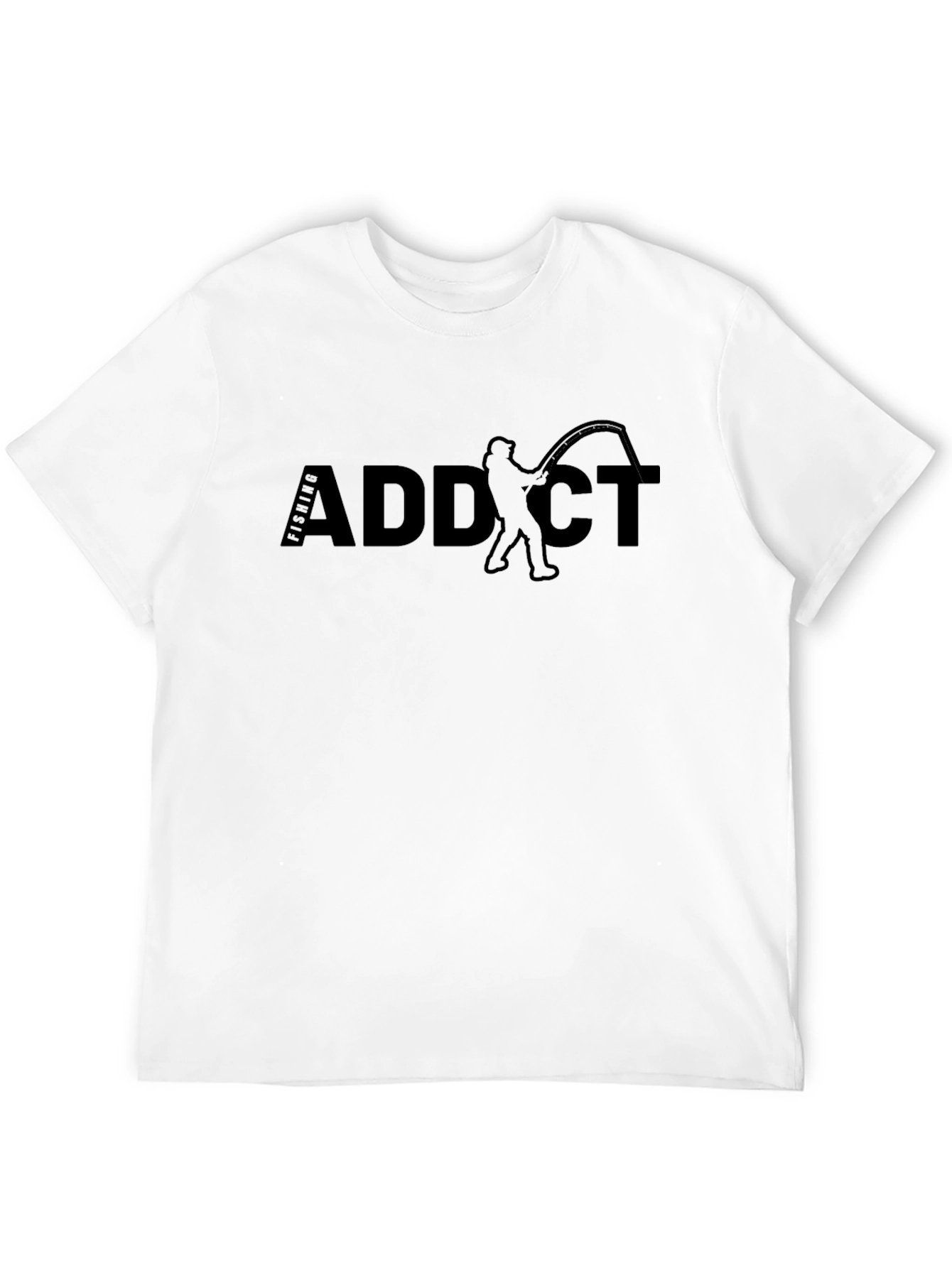 Fishing Addict Graphic Tee - Black T-Shirt
