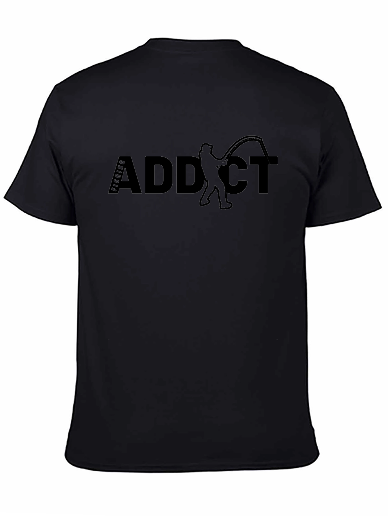 Fishing Addict Graphic Tee - Black T-Shirt