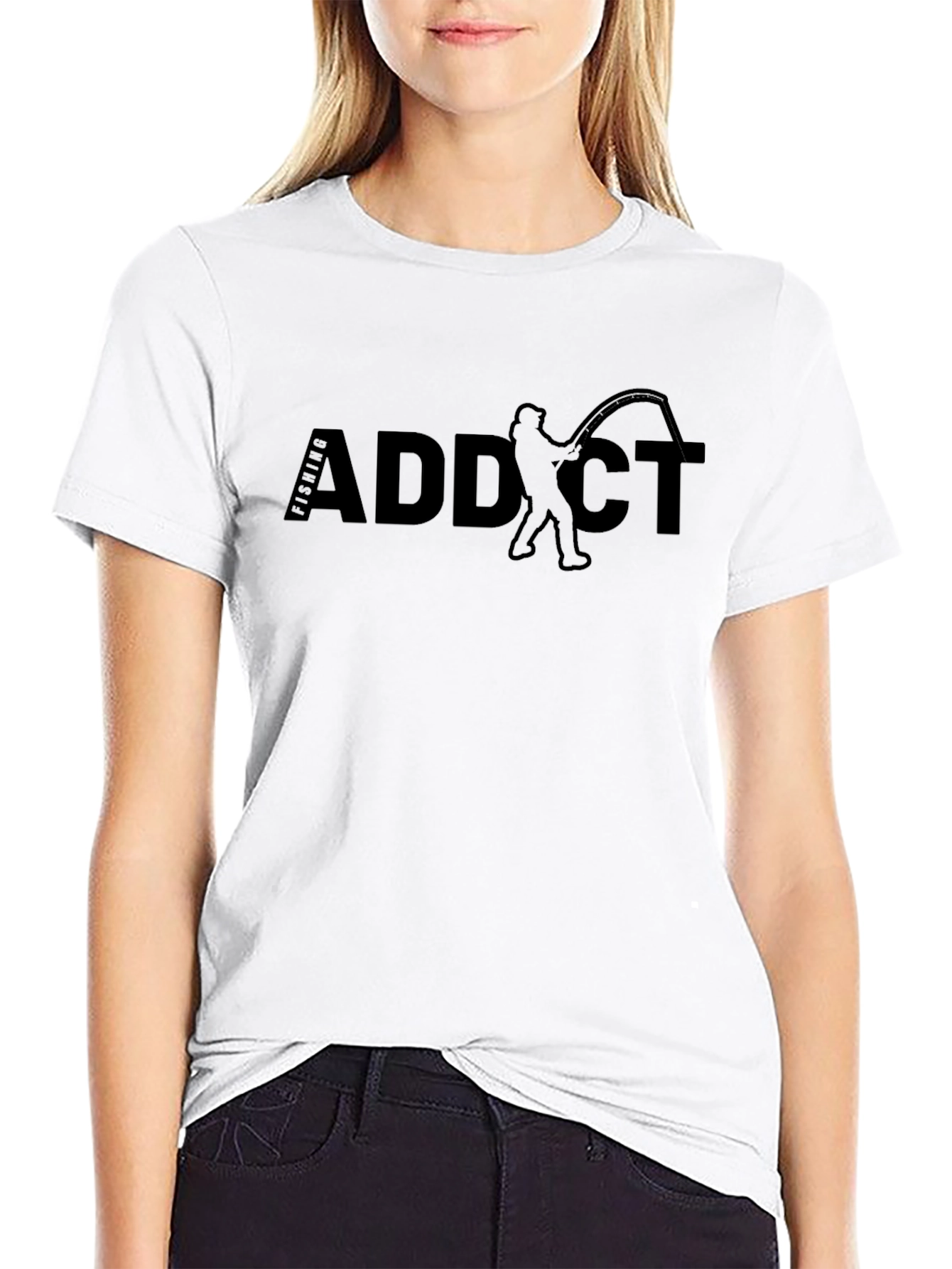 Fishing Addict Graphic Tee - Black T-Shirt