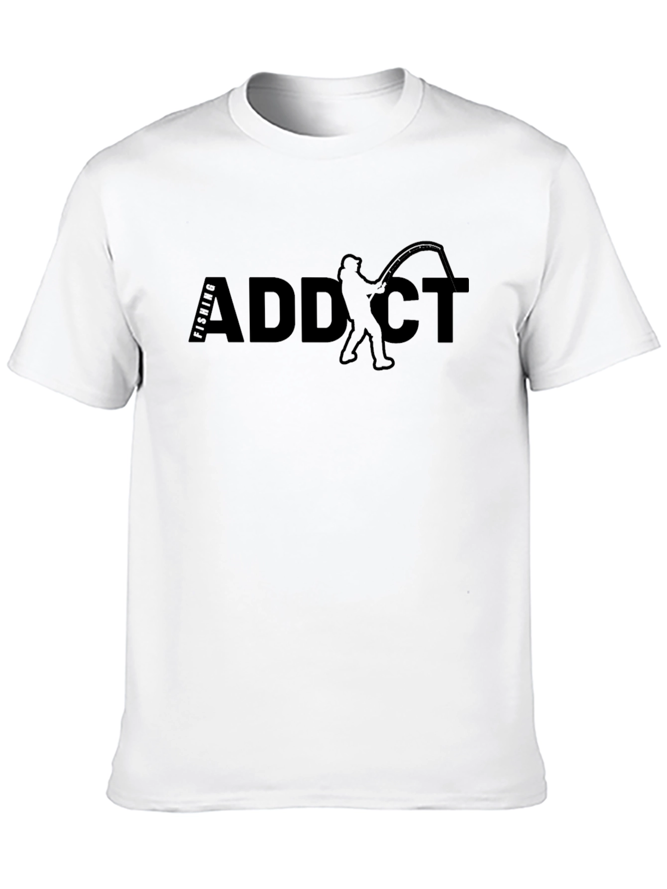 Fishing Addict Graphic Tee - Black T-Shirt