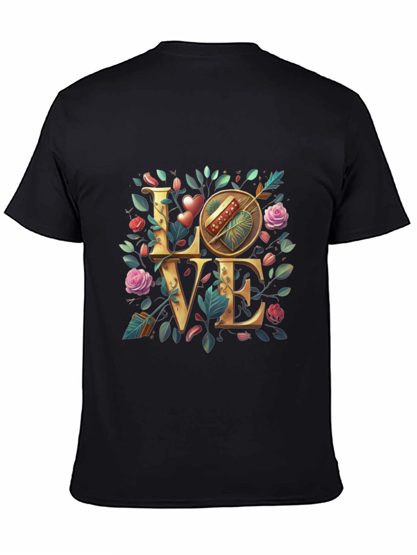 Floral Love T-Shirt - Cupids Arrow Heart Tee
