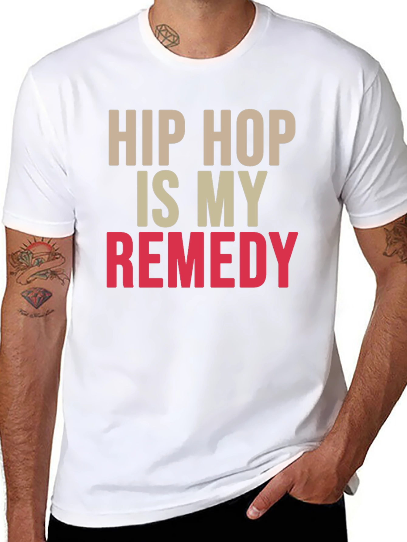 Hip Hop Is My Remedy Black T-Shirt