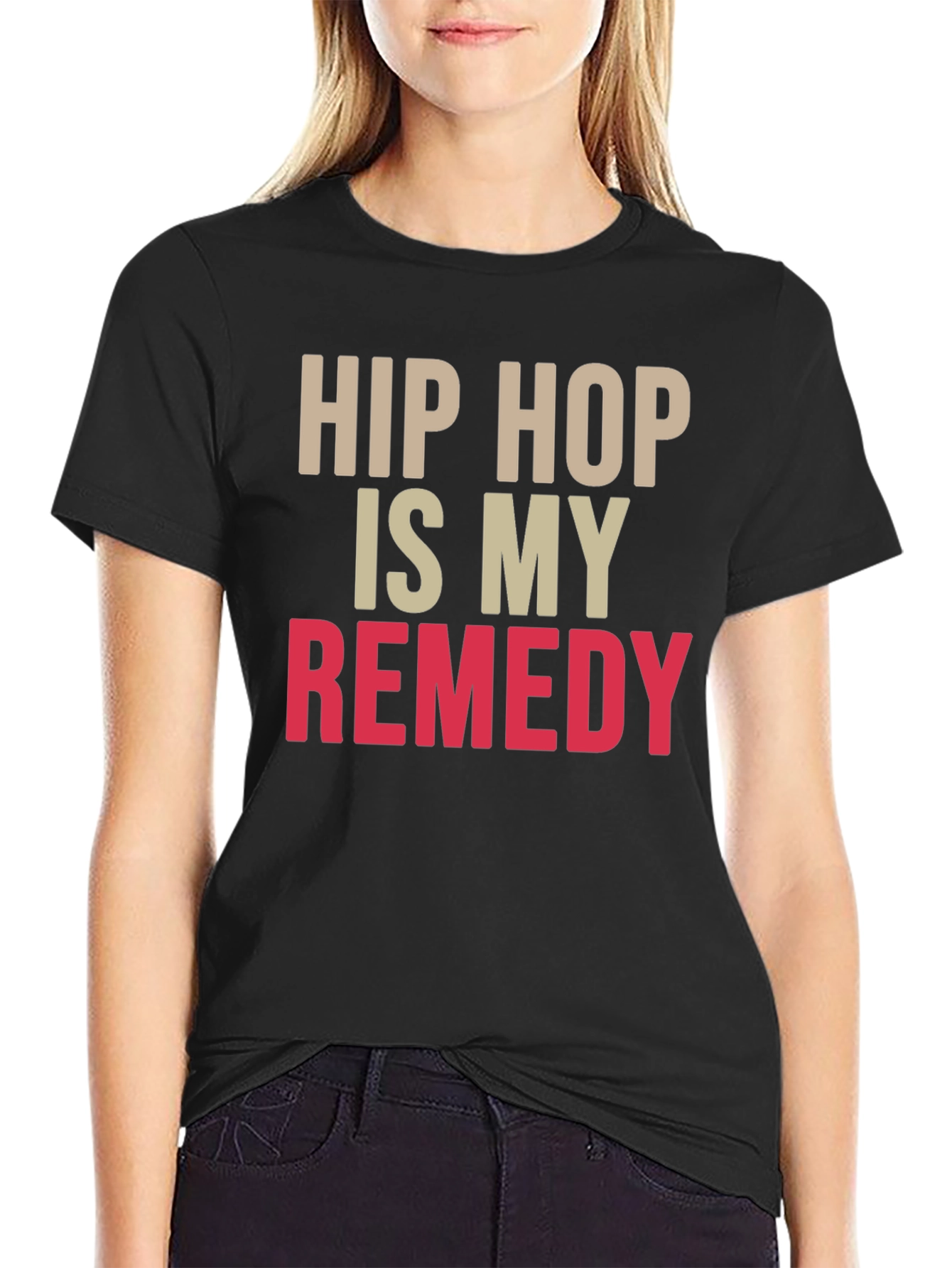 Hip Hop Is My Remedy Black T-Shirt