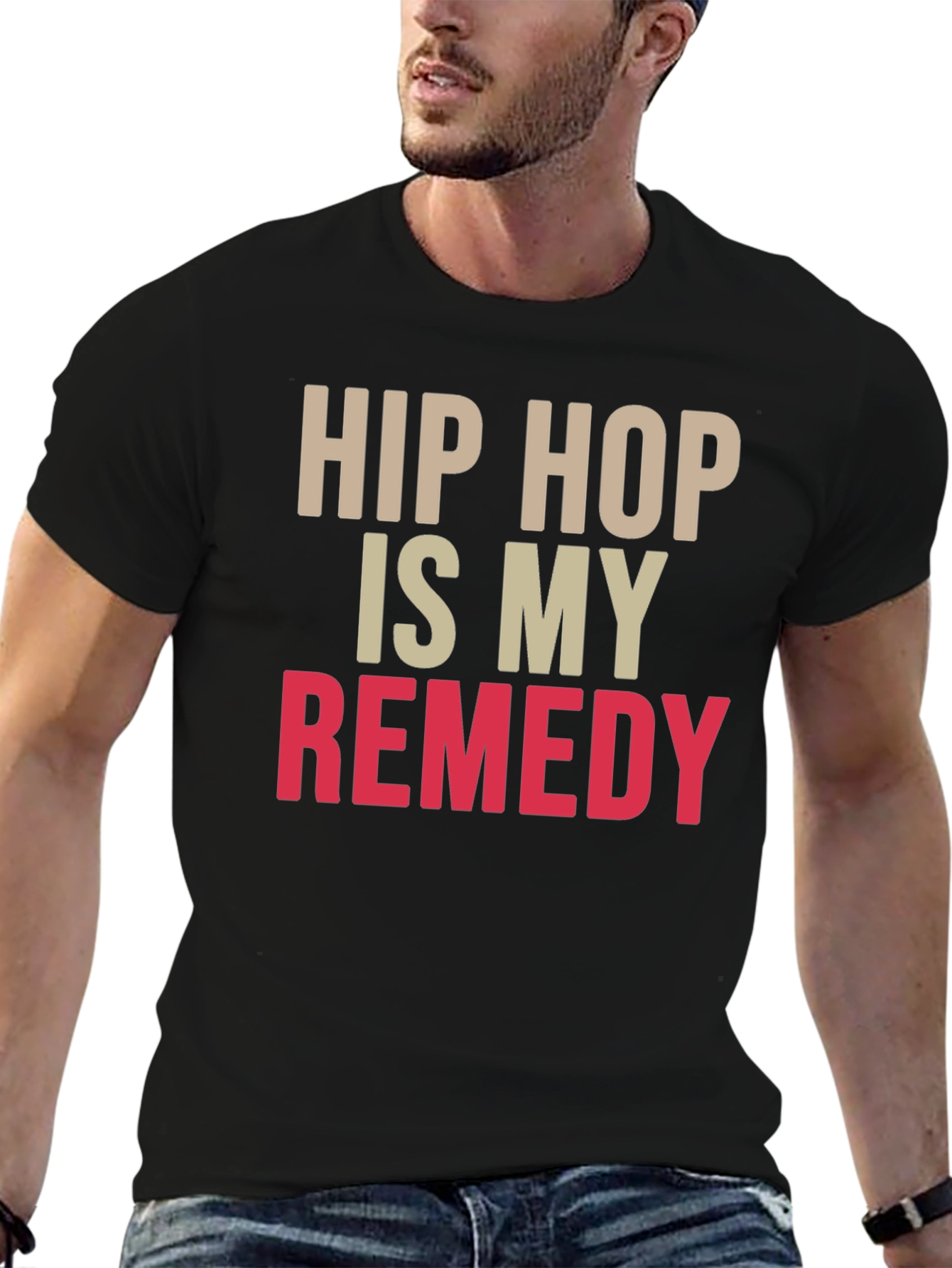 Hip Hop Is My Remedy Black T-Shirt