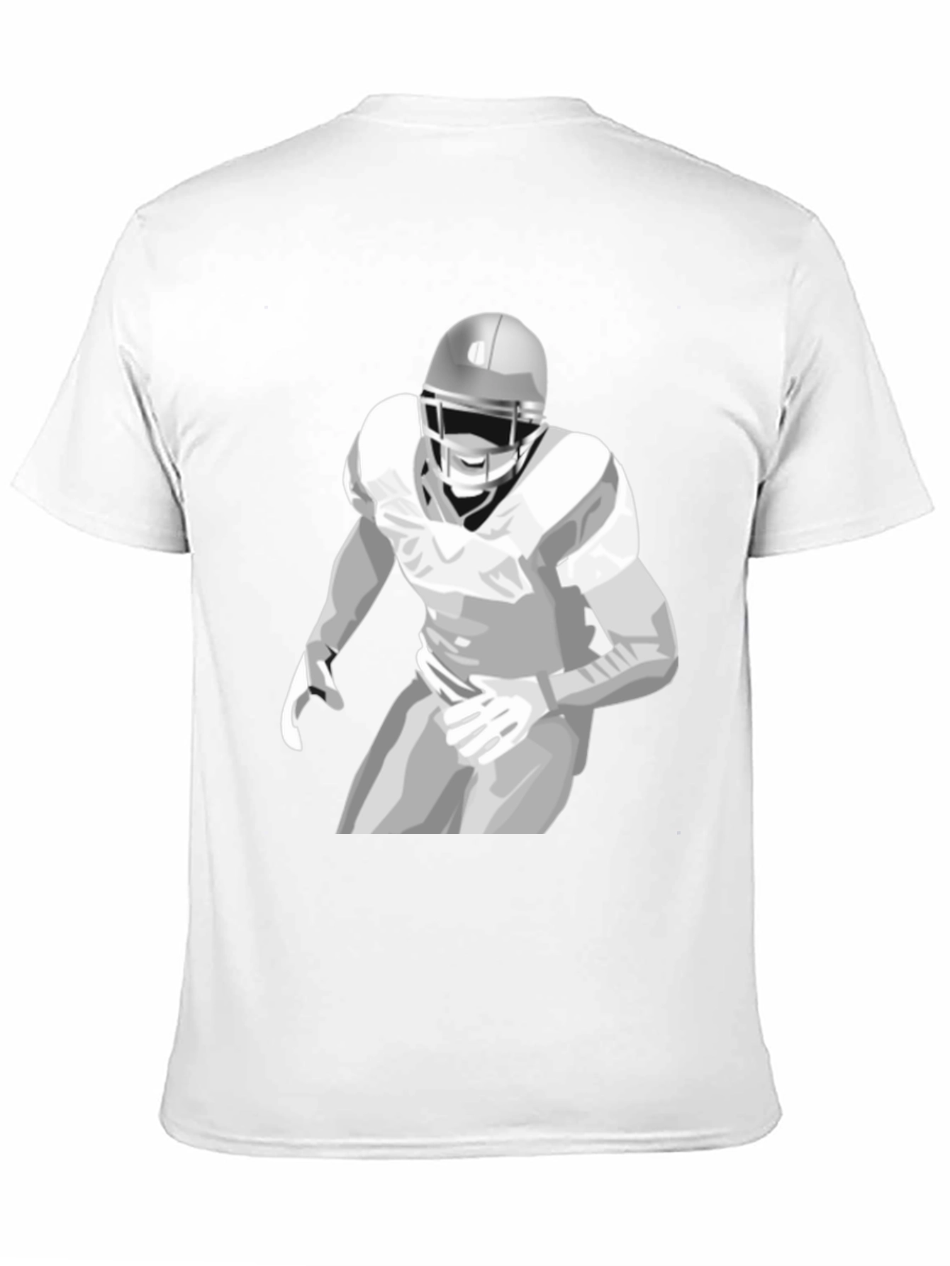 Football Player Graphic Tee - Black
