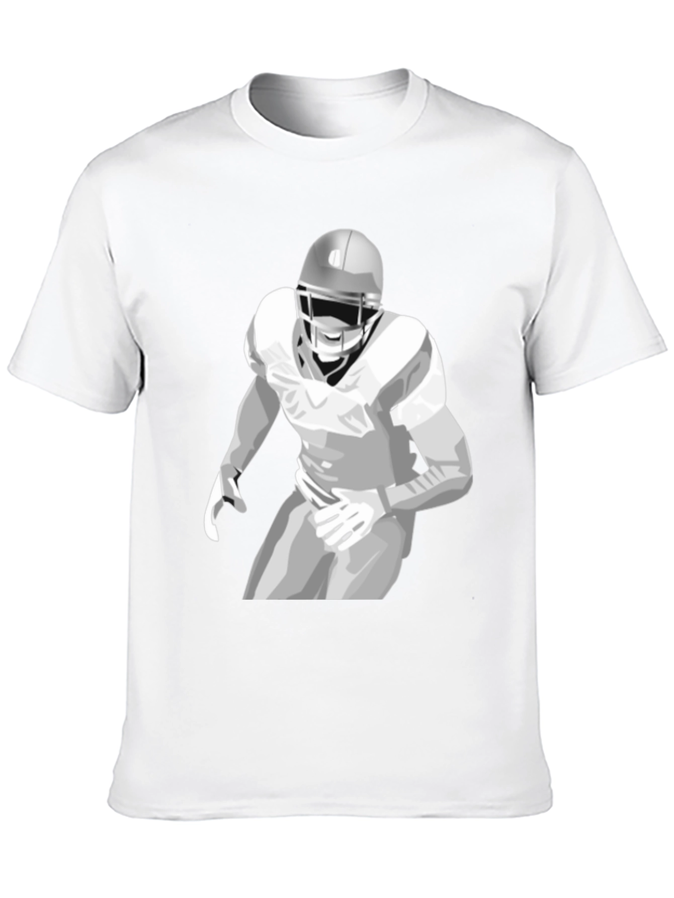 Football Player Graphic Tee - Black
