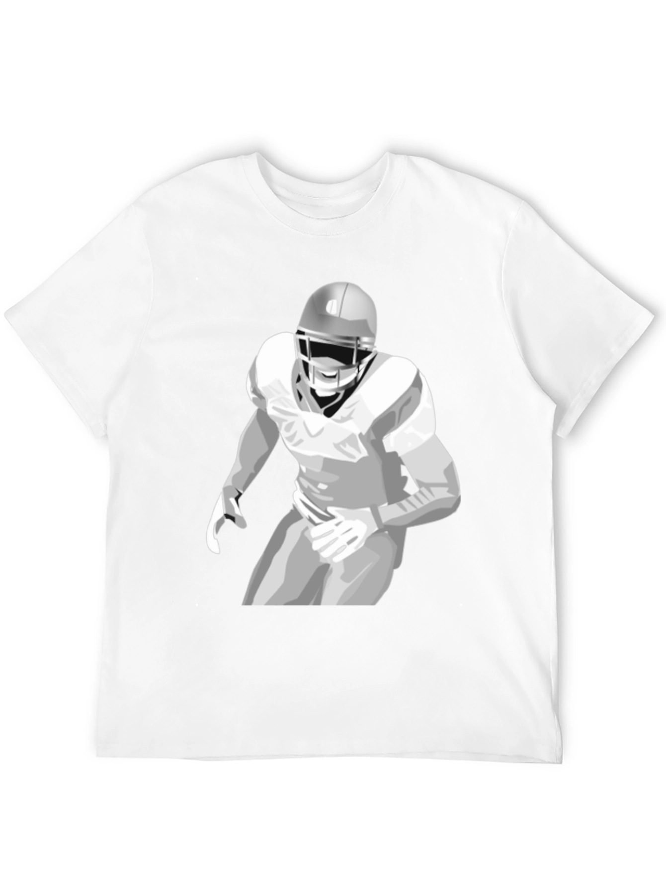 Football Player Graphic Tee - Black