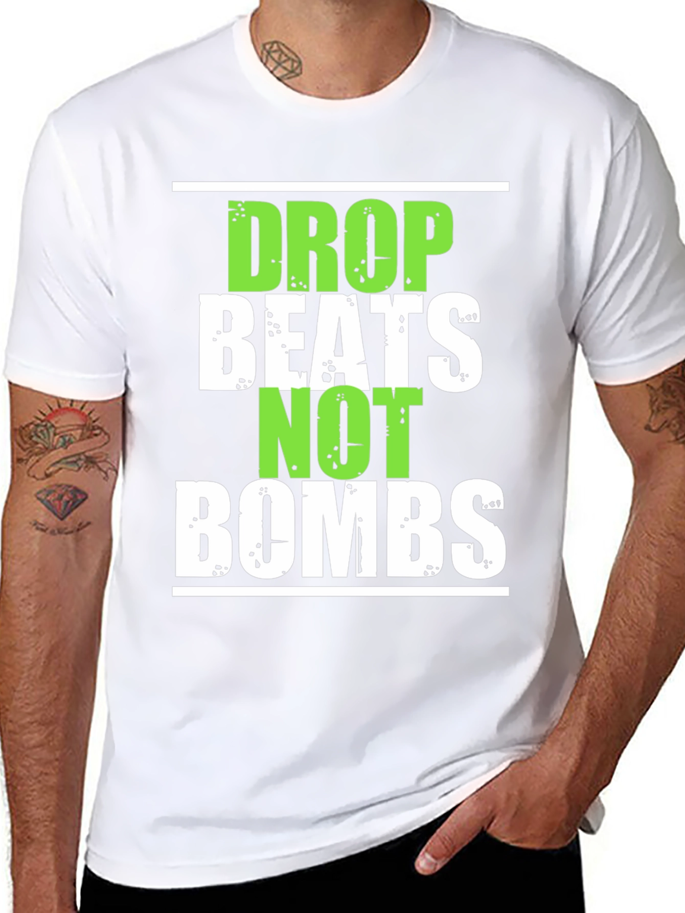 Drop Beats Not Bombs Graphic T-Shirt