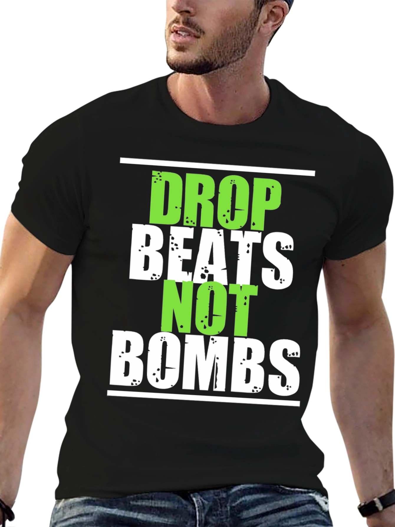Drop Beats Not Bombs Graphic T-Shirt