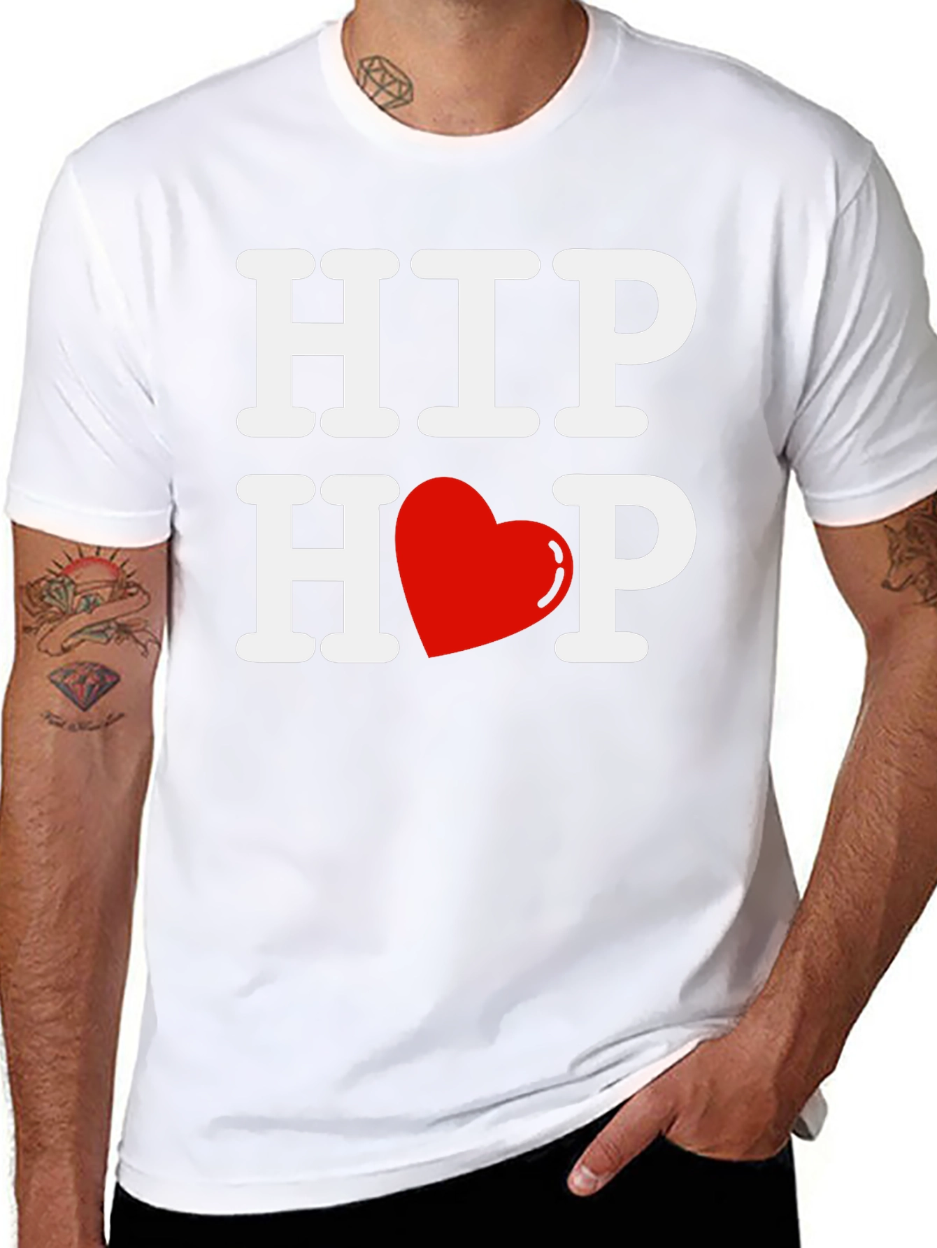 Hip Hop Heart T-Shirt - Graphic Print