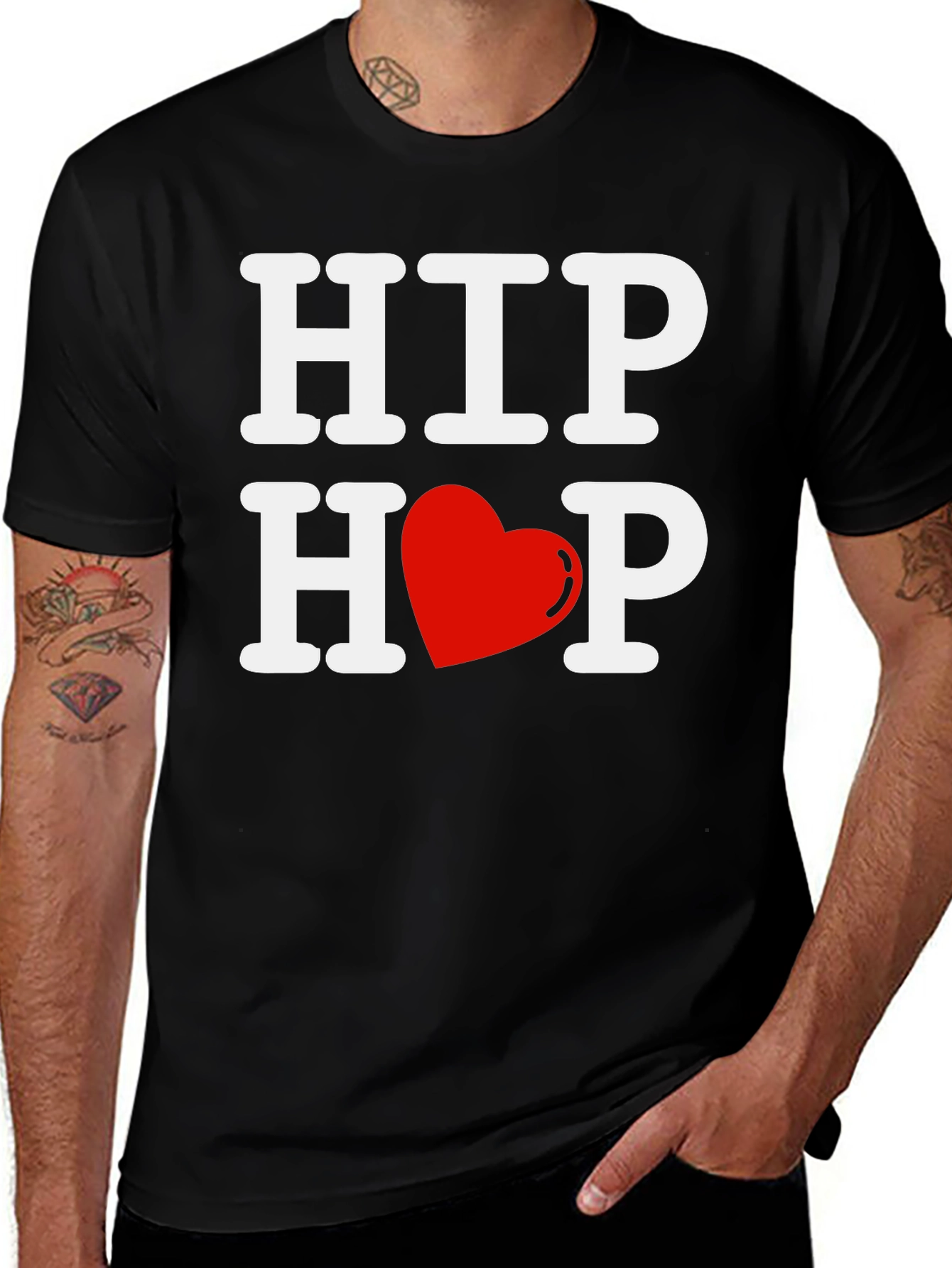 Hip Hop Heart T-Shirt - Graphic Print