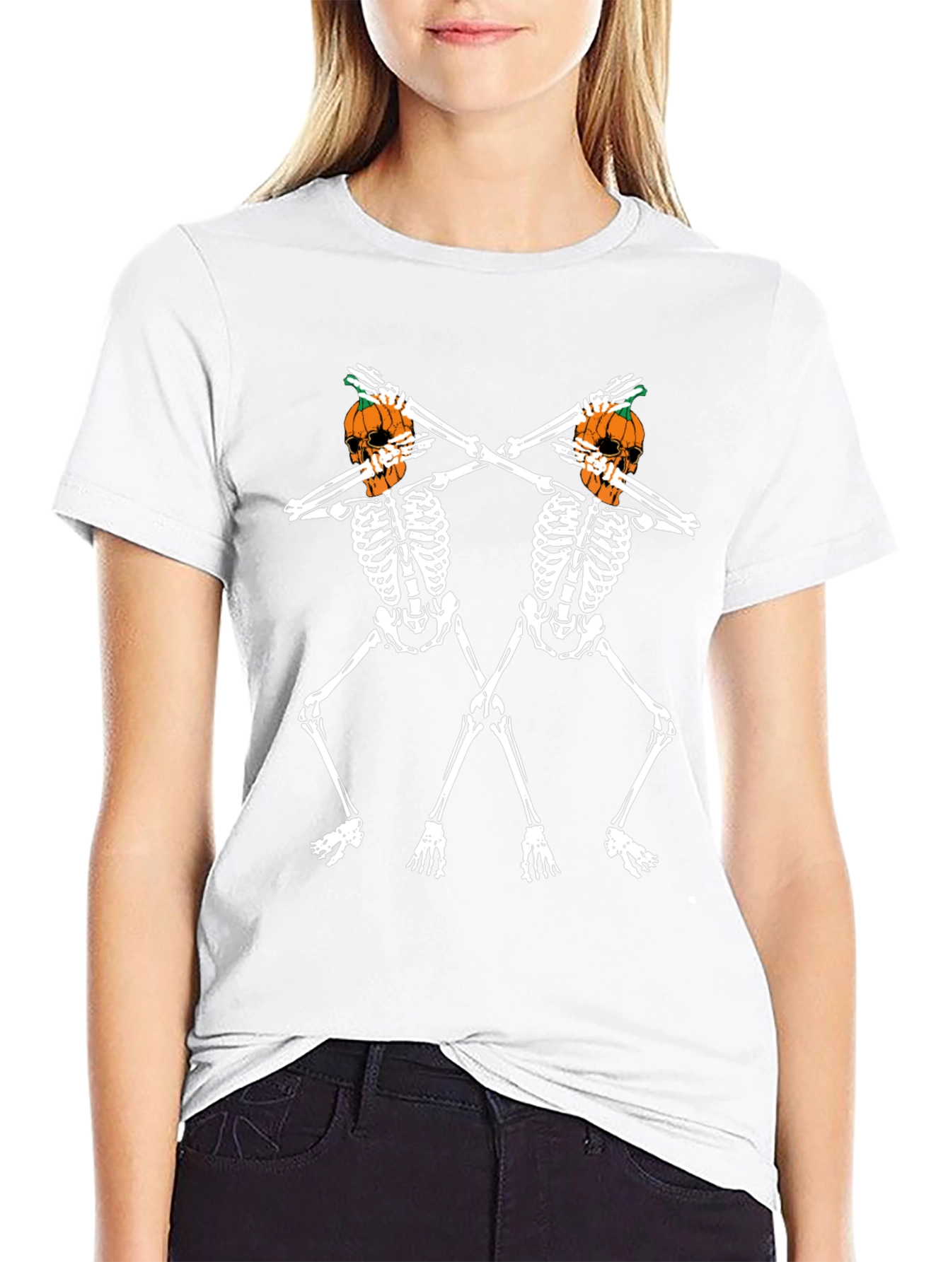Spooky Season Skeleton Pumpkin T-Shirt