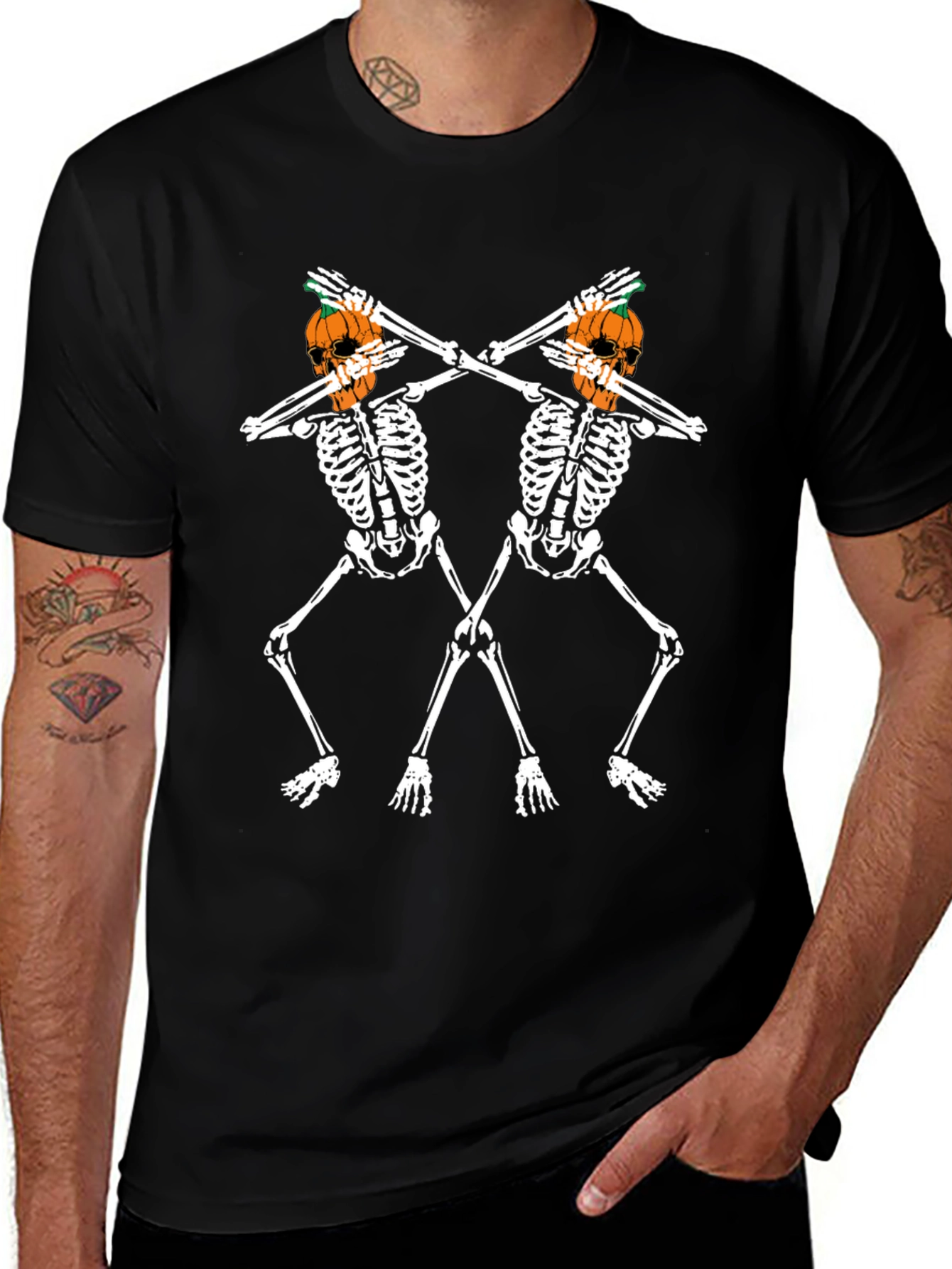Spooky Season Skeleton Pumpkin T-Shirt