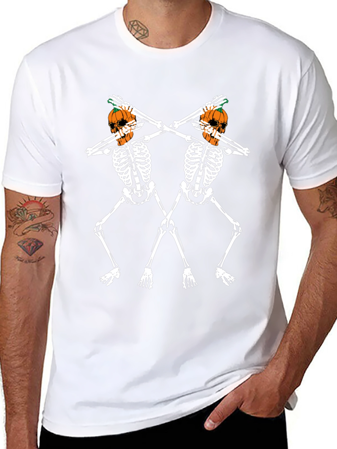 Spooky Season Skeleton Pumpkin T-Shirt