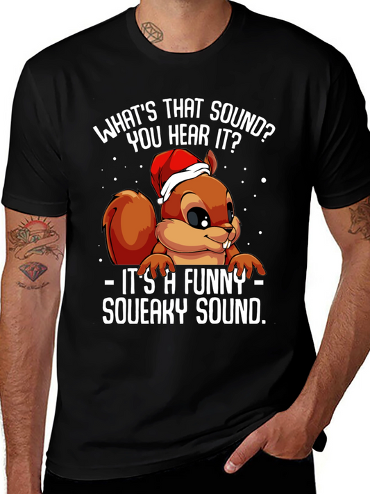 Funny Squirrel Squeaky Sound Christmas T-Shirt