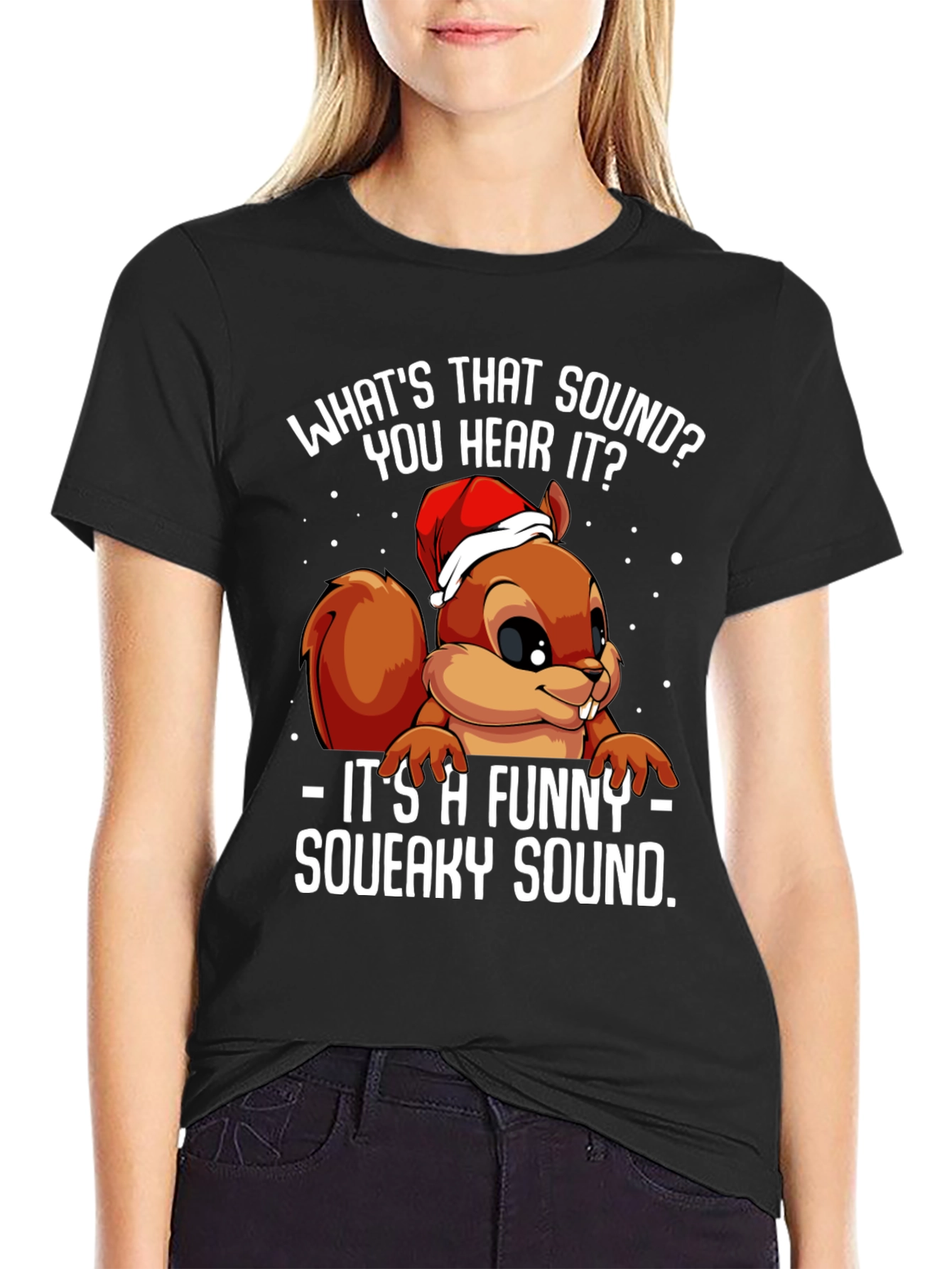 Funny Squirrel Squeaky Sound Christmas T-Shirt