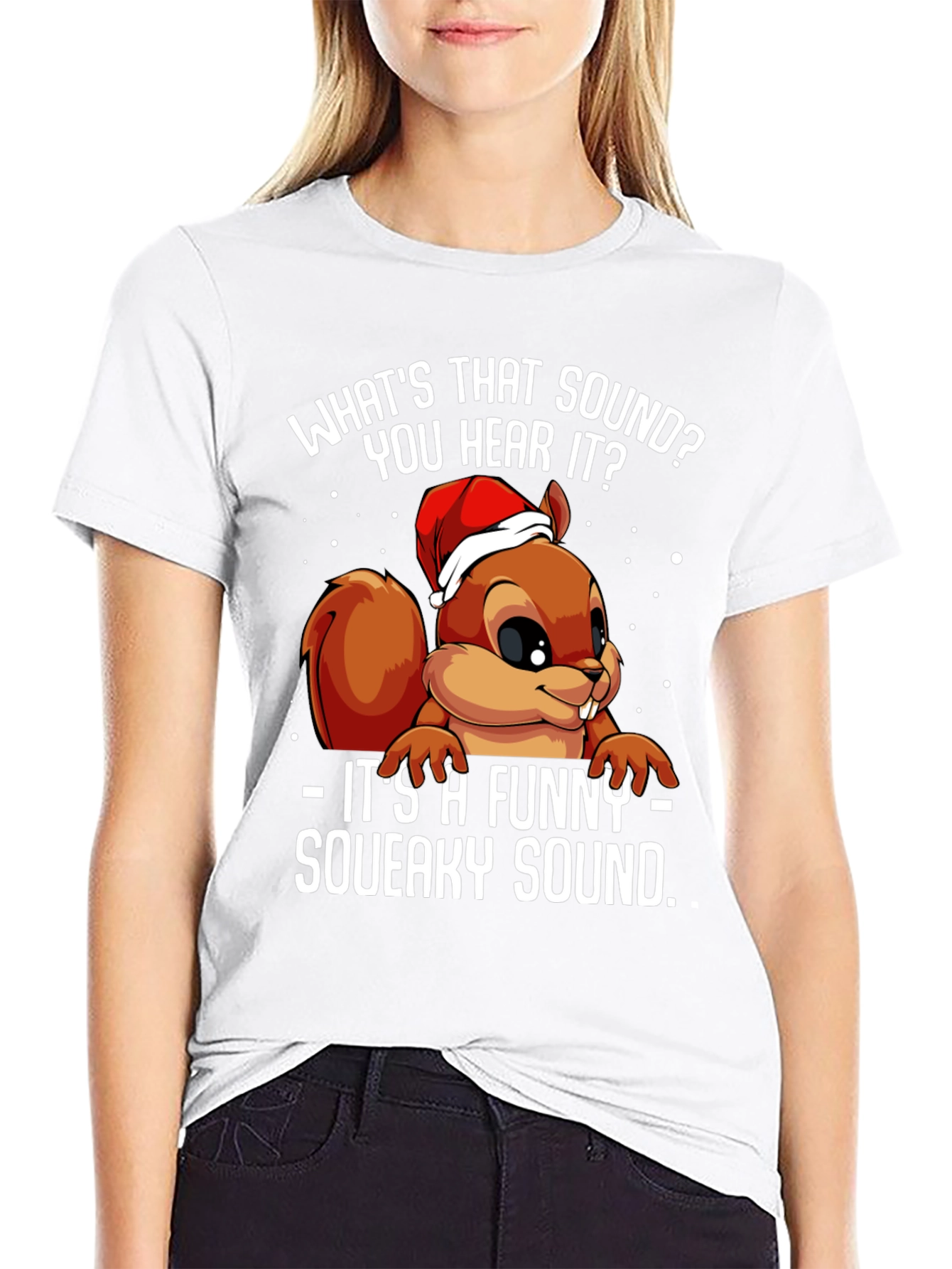 Funny Squirrel Squeaky Sound Christmas T-Shirt