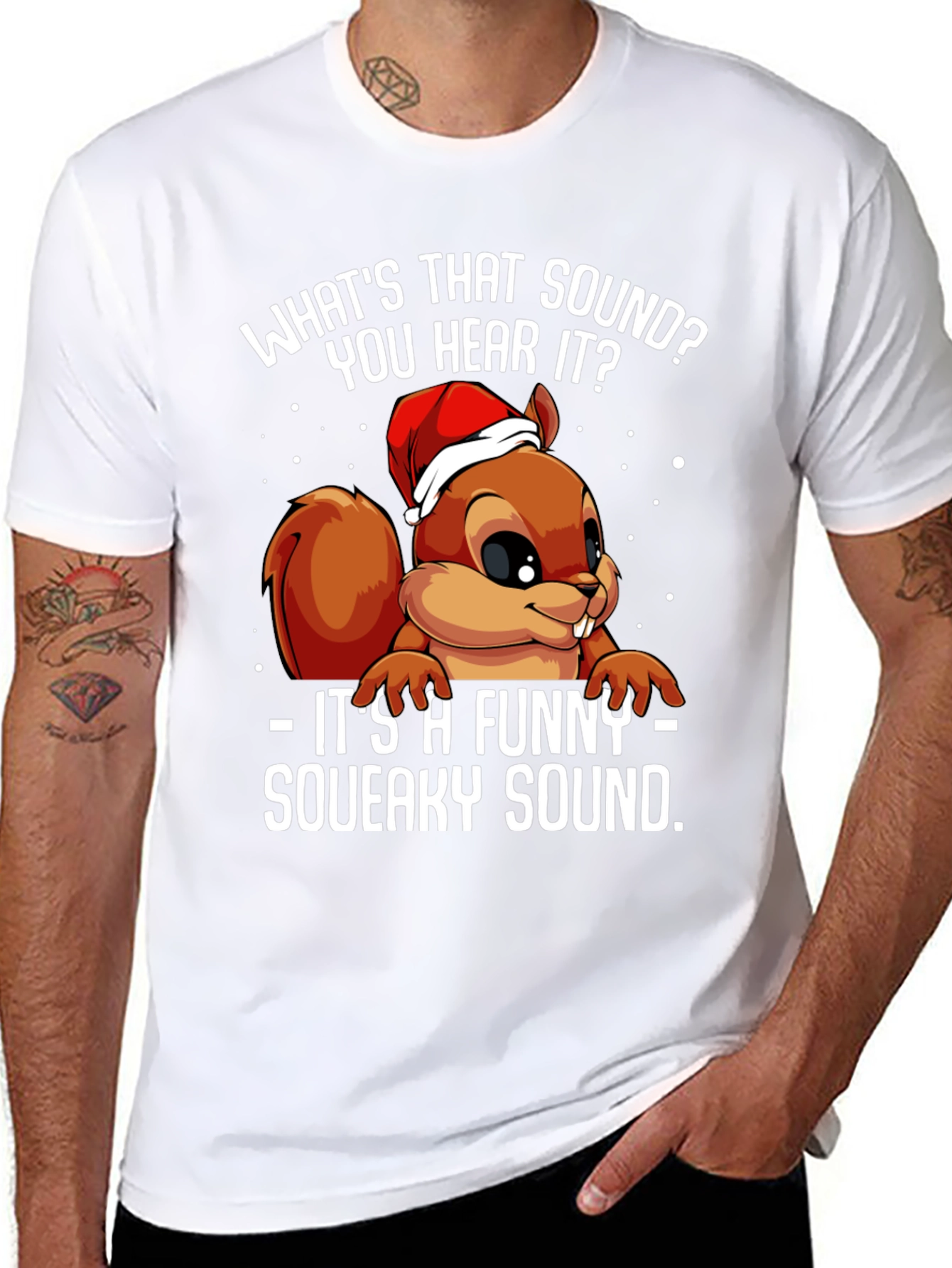 Funny Squirrel Squeaky Sound Christmas T-Shirt