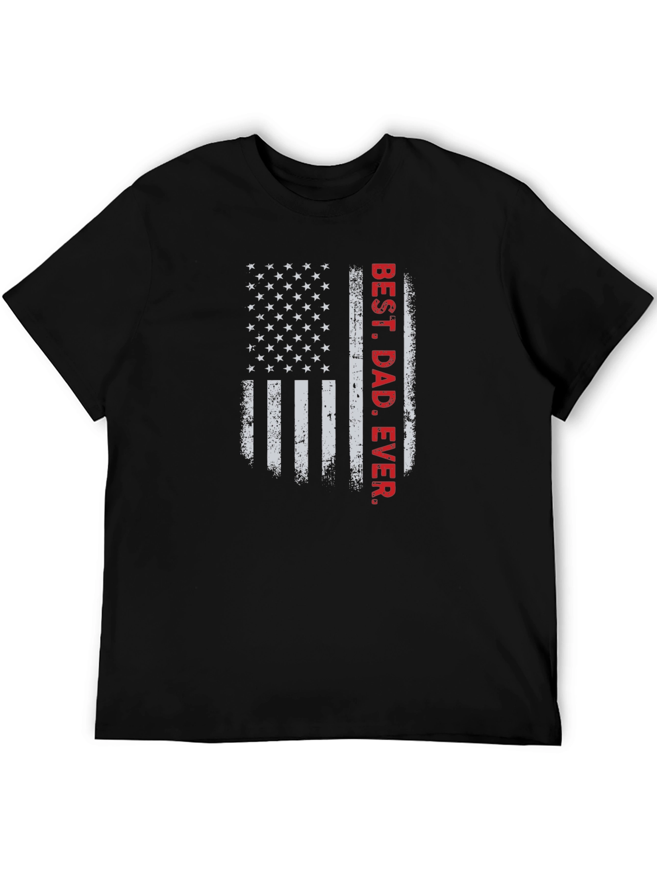 Best Dad Ever American Flag Graphic T-Shirt