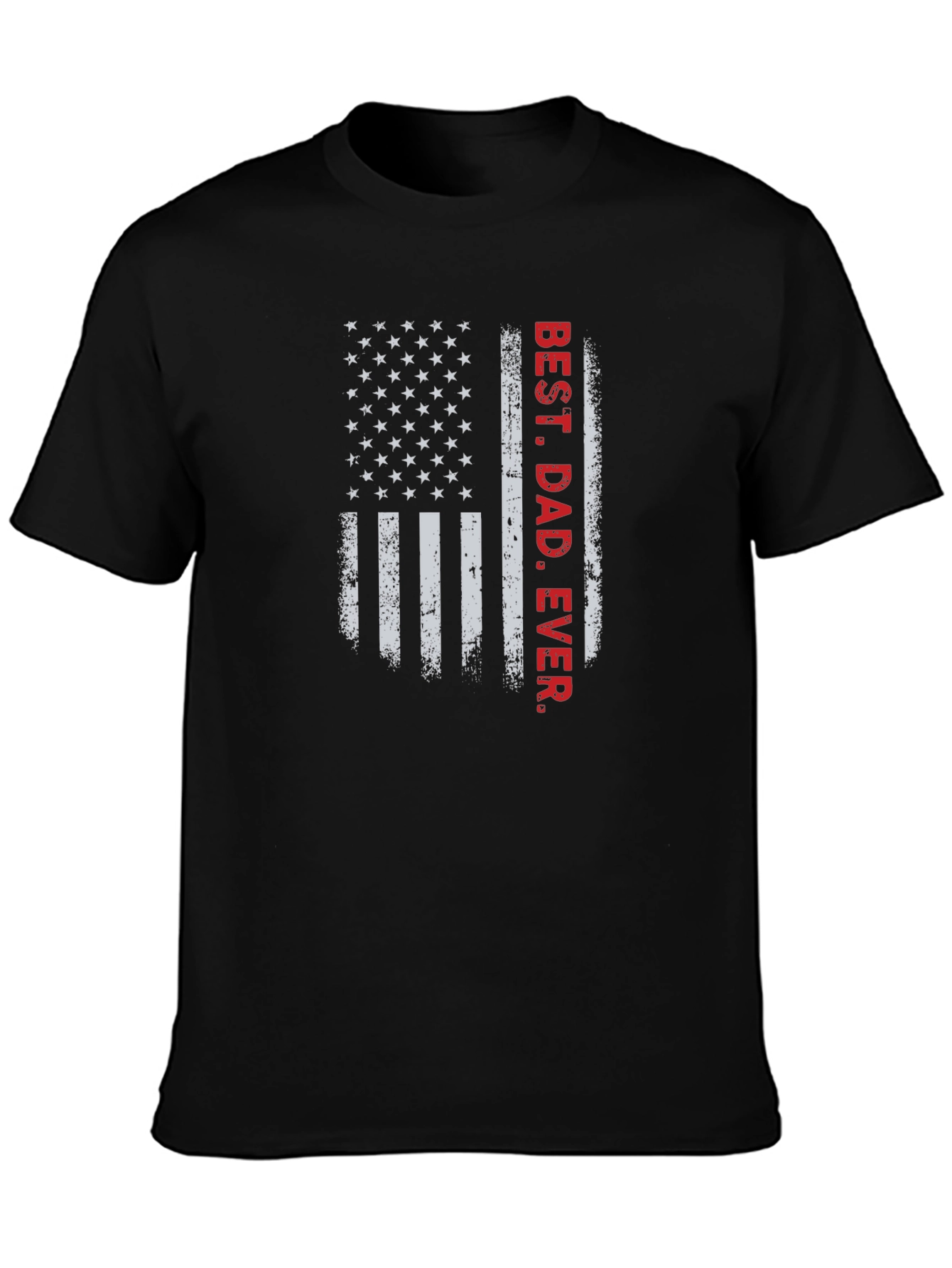 Best Dad Ever American Flag Graphic T-Shirt