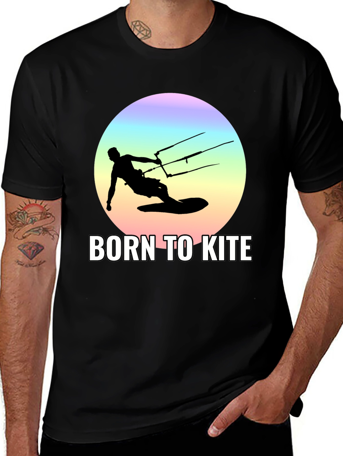 Born to Kite Black T-Shirt - Kitesurfing Apparel