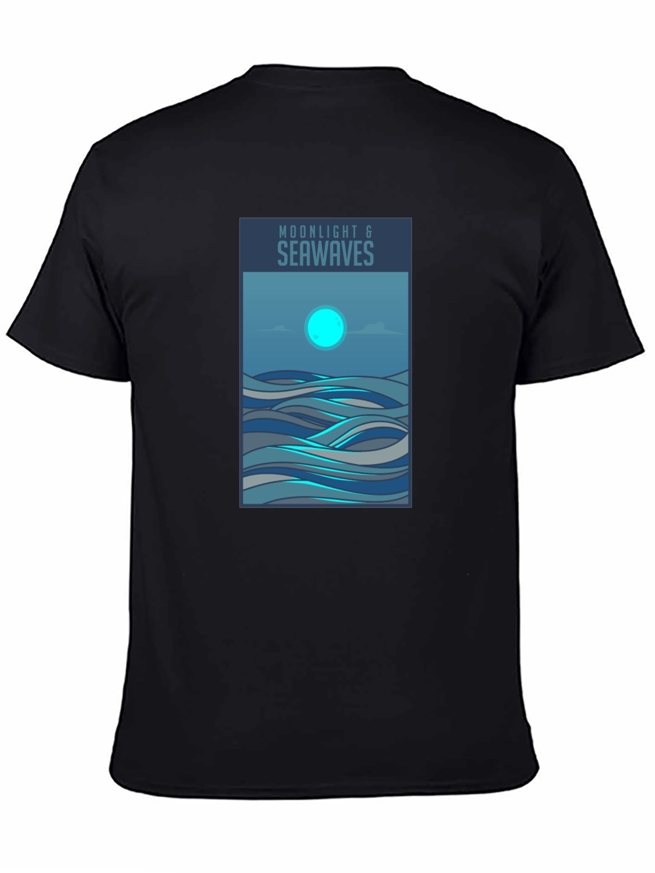 Moonlight & Seawaves Graphic Tee - Stylish Comfort