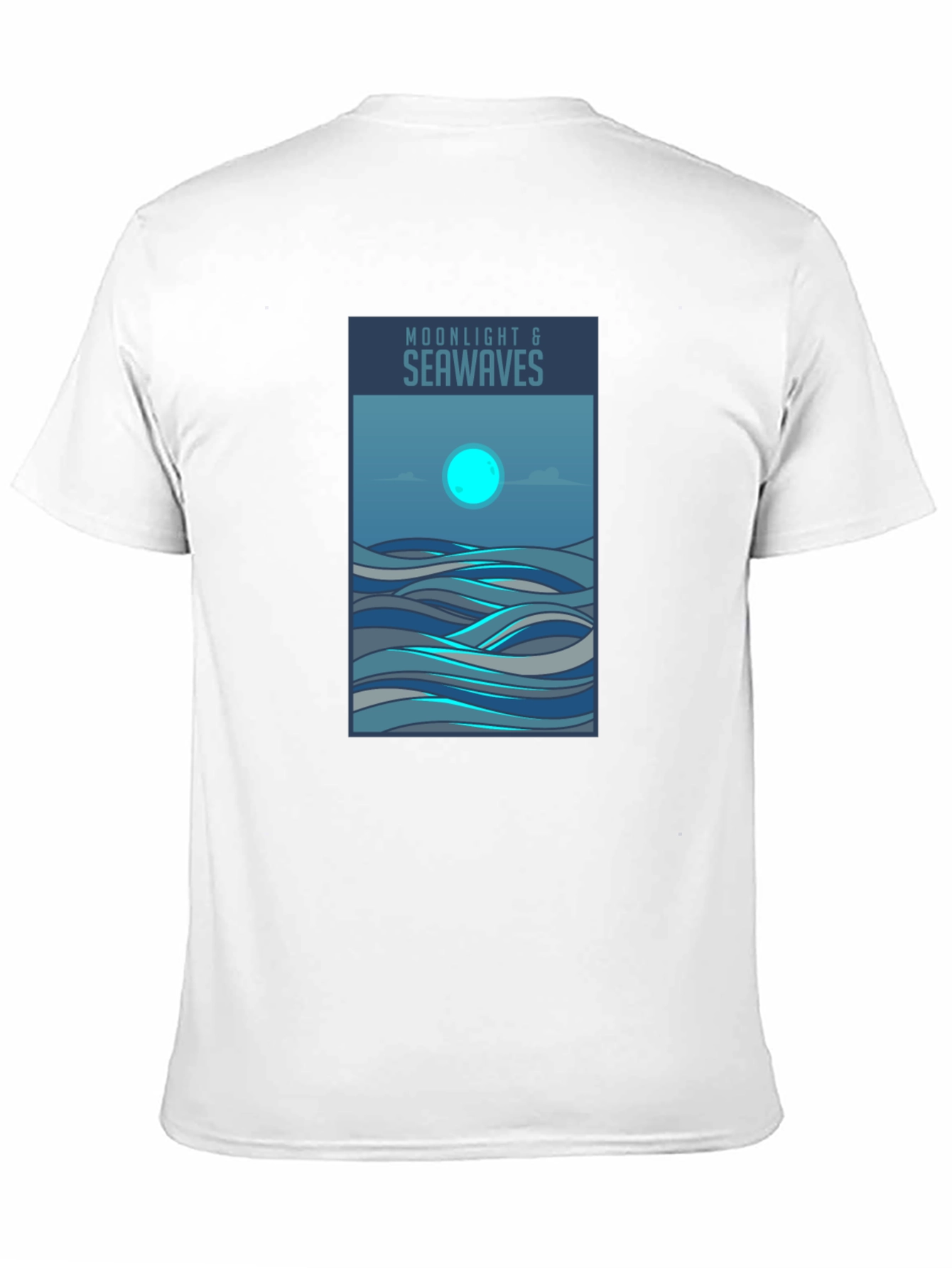 Moonlight & Seawaves Graphic Tee - Stylish Comfort