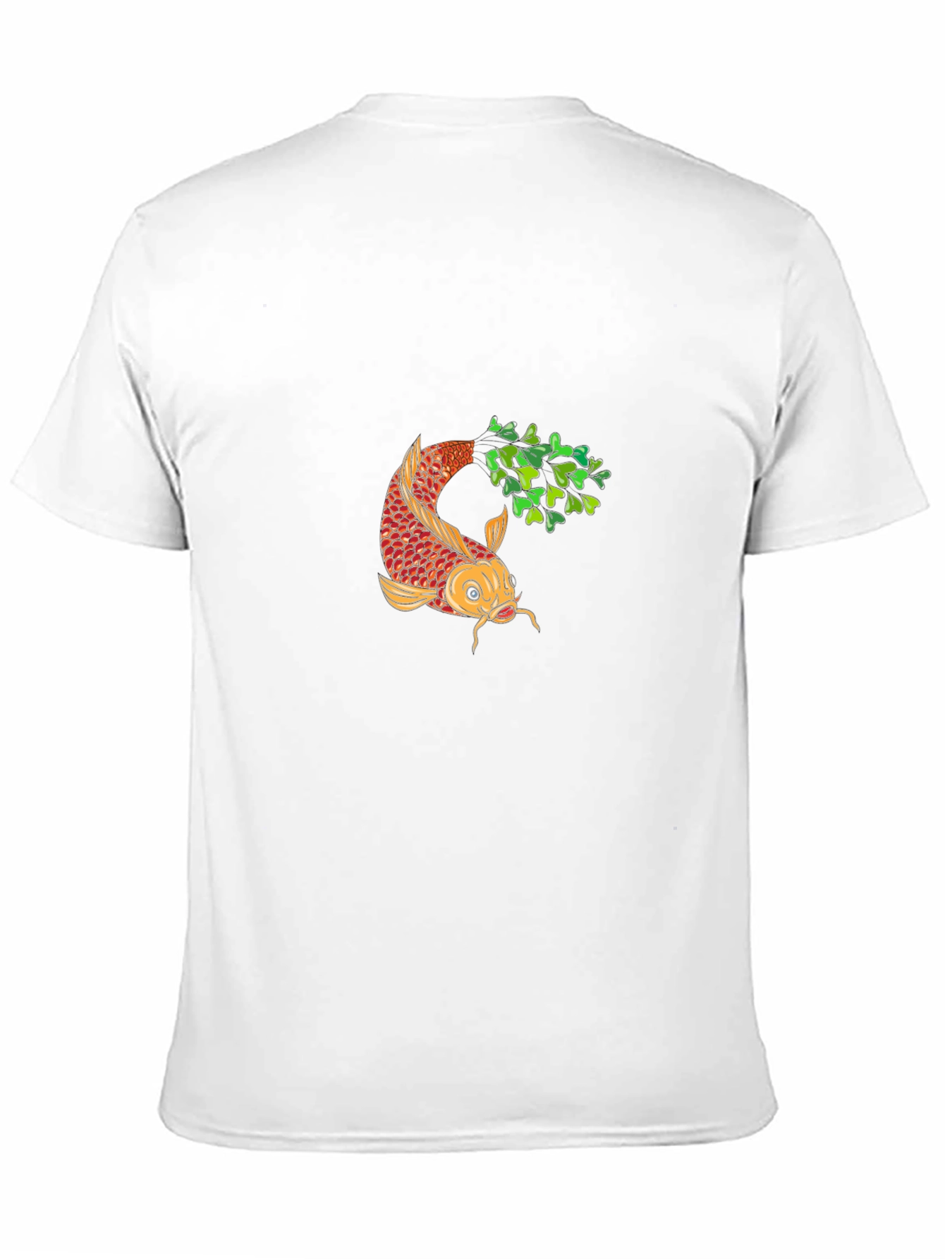 Koi Fish Graphic Tee - Black Cotton Comfort