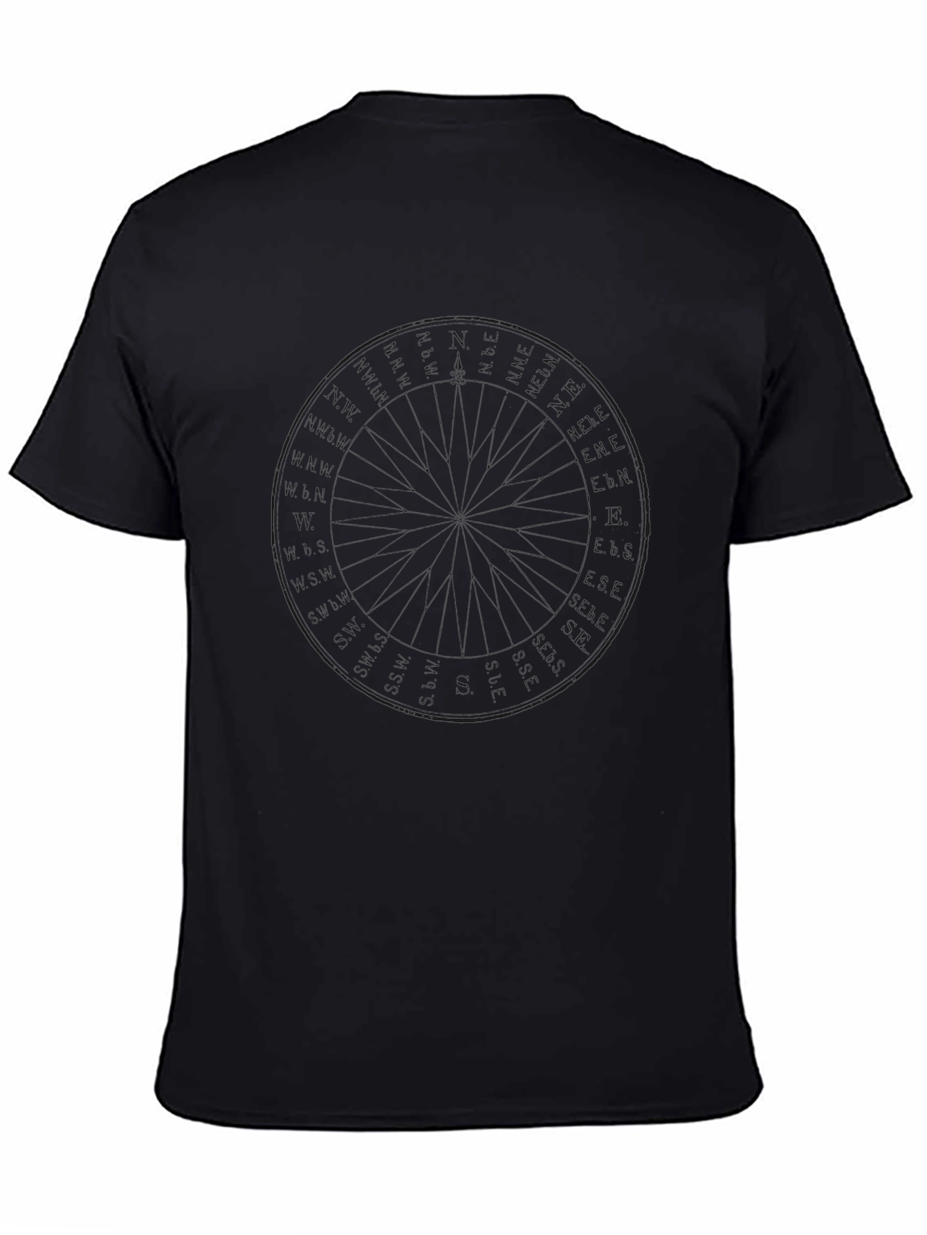 Mens Basic Black Crew Neck T-Shirt