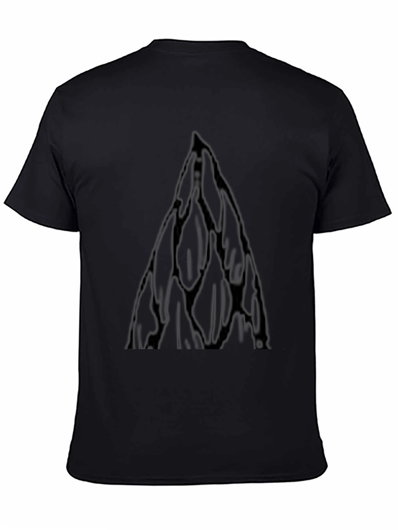 Geometric Peak Black T-Shirt